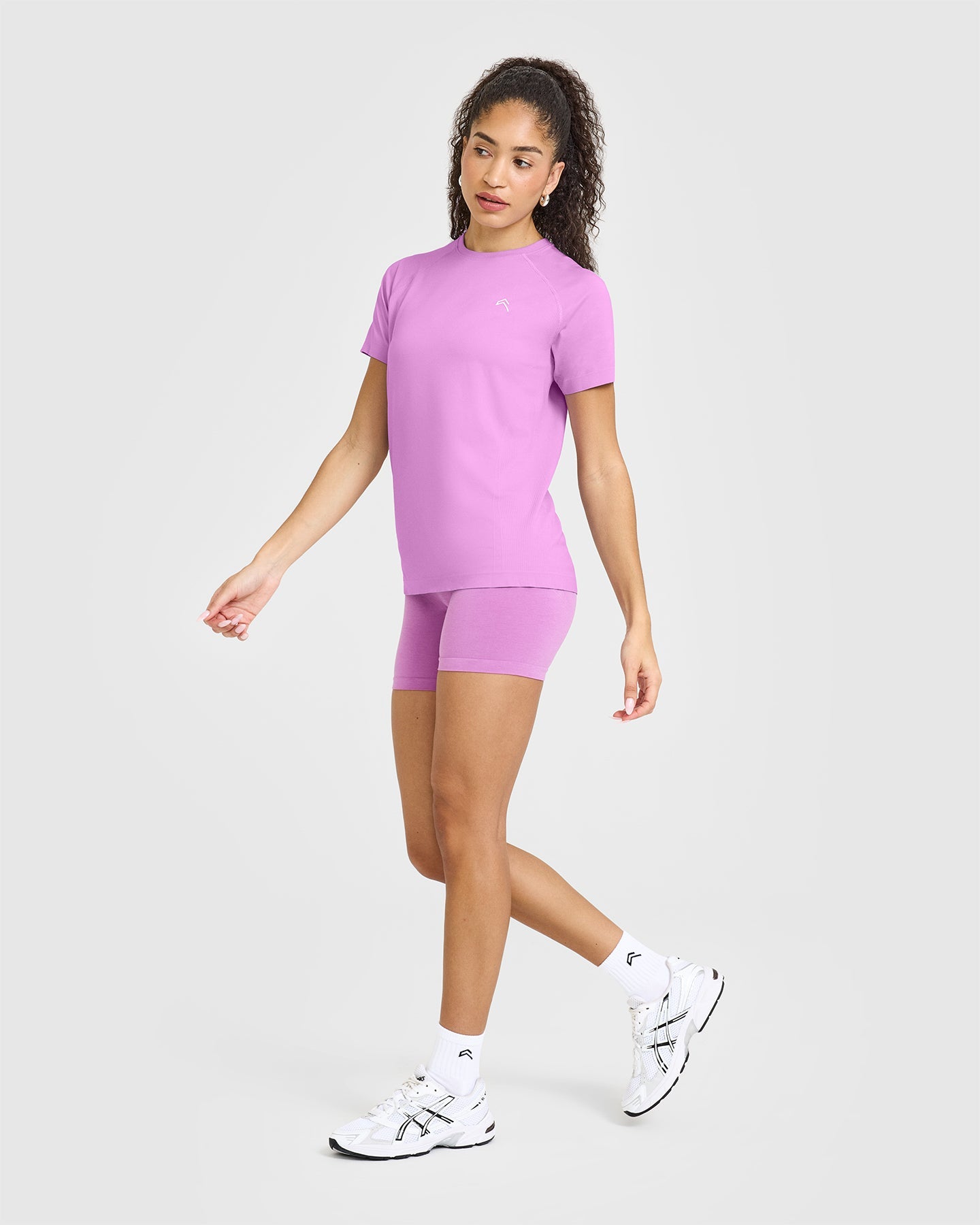 Seamless Loose Top Women's Casual Blouse - Orchid Purple for Daily Wear, Lounge & Outfits