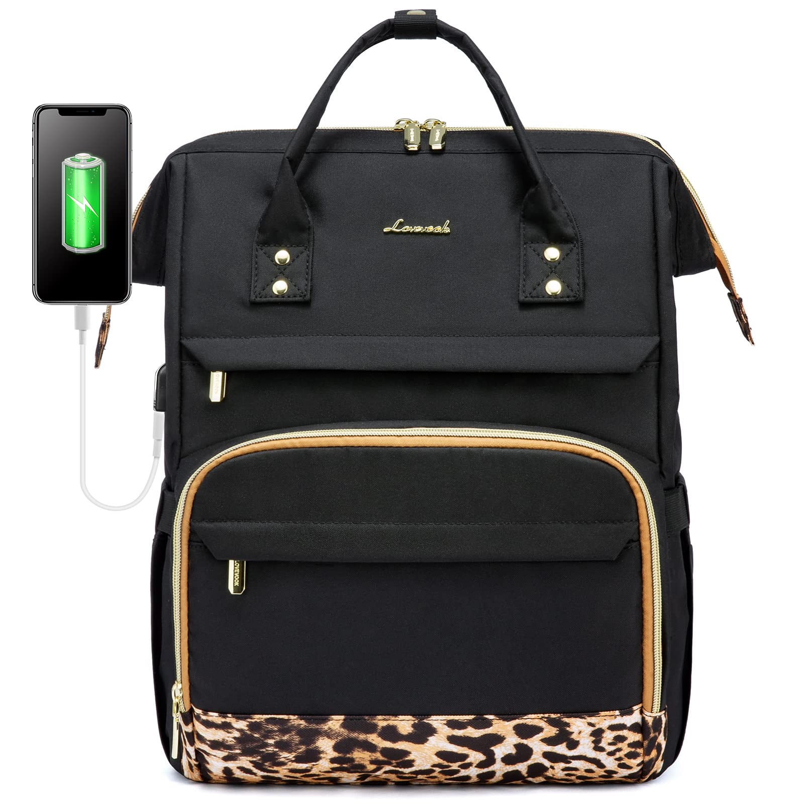 LOVEVOOK Women's 15.6 Inch Laptop Backpack - Stylish Large Capacity Work & Travel Bag for Nurse, Teacher, Business Professionals - Perfect for Commuting, Office, School & Airplane Carry-On