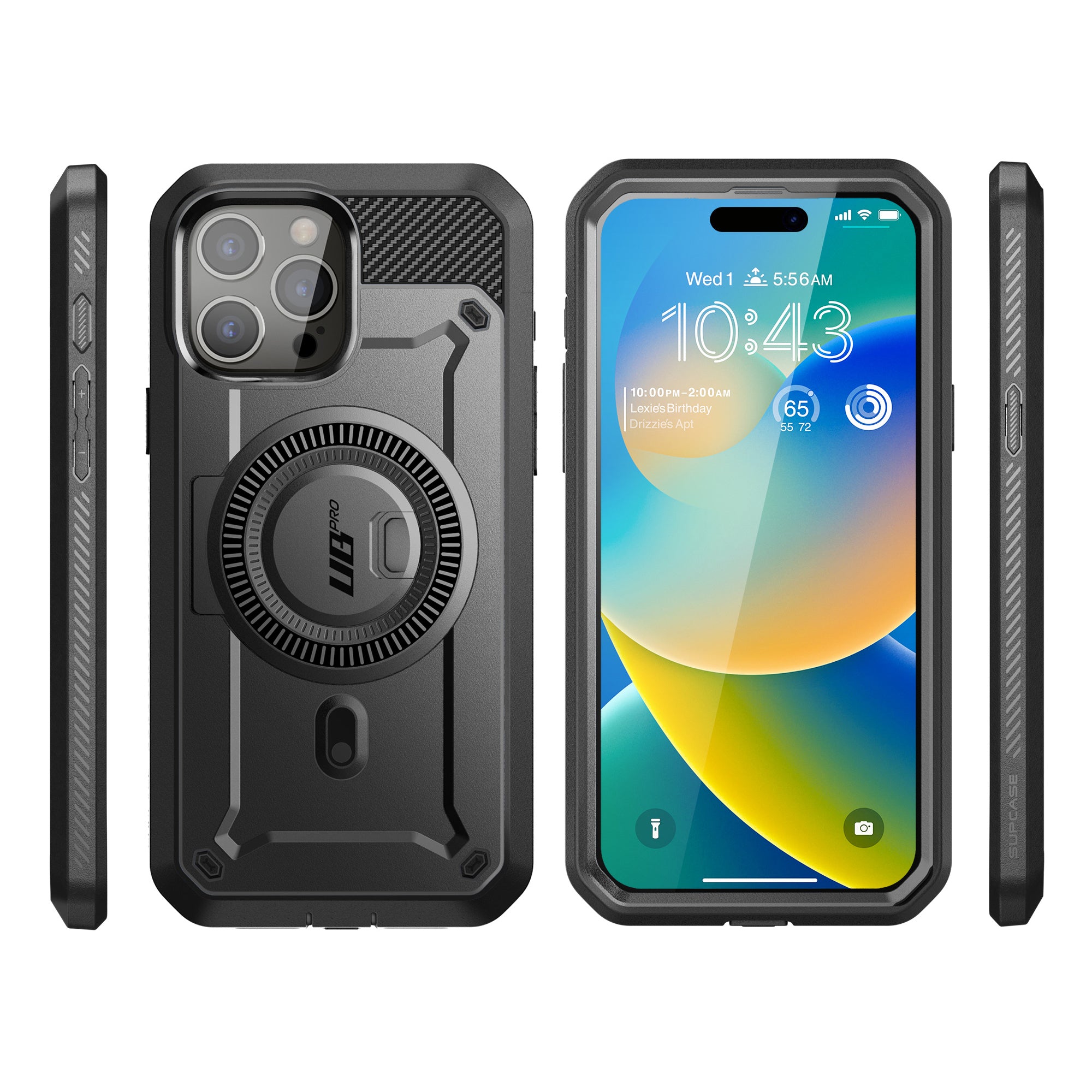 iPhone 15 Pro Max 6.7 Inch Unicorn Beetle Pro Mag Rugged MagSafe Case - Gun Metal | Shockproof Protective Cover with Built-in Screen Protector | Perfect for Outdoor Adventures, Construction Work & Extreme Sports