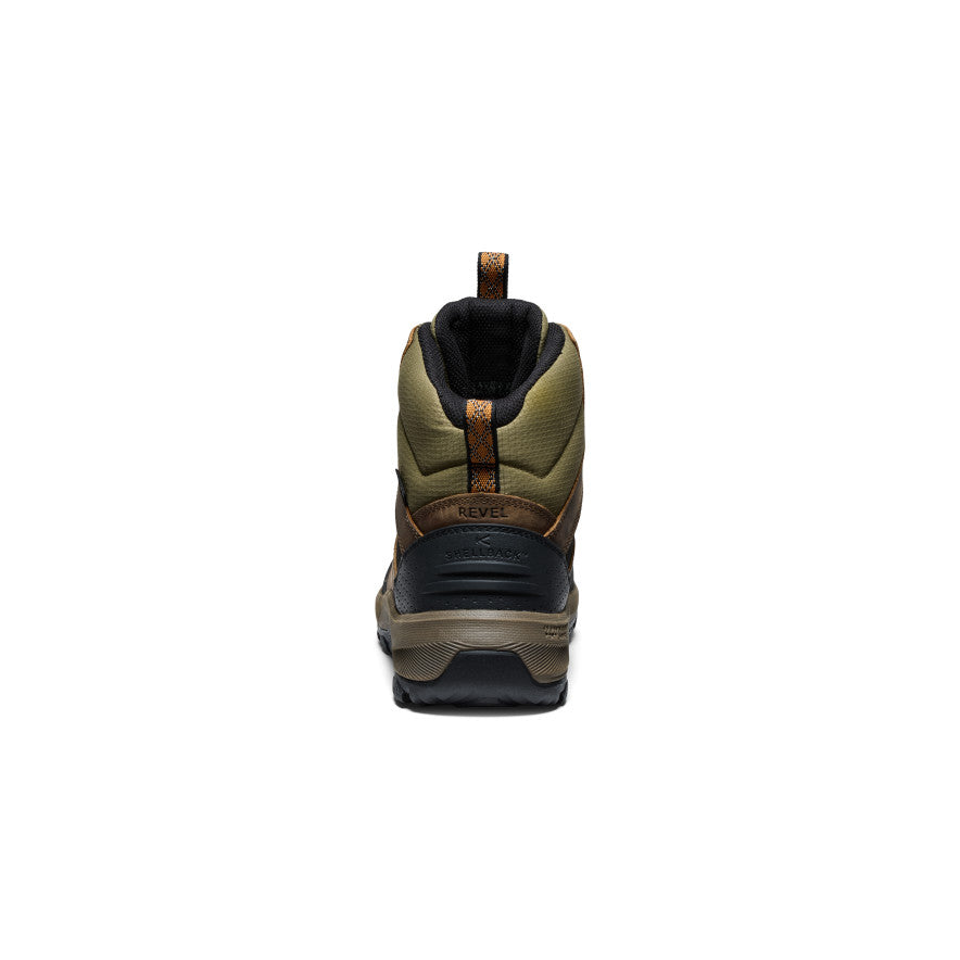 Men's Revel IV Polar Waterproof Winter Boots - Bison/Orange Pepper - Ideal for Hiking, Snow Trekking & Outdoor Adventures