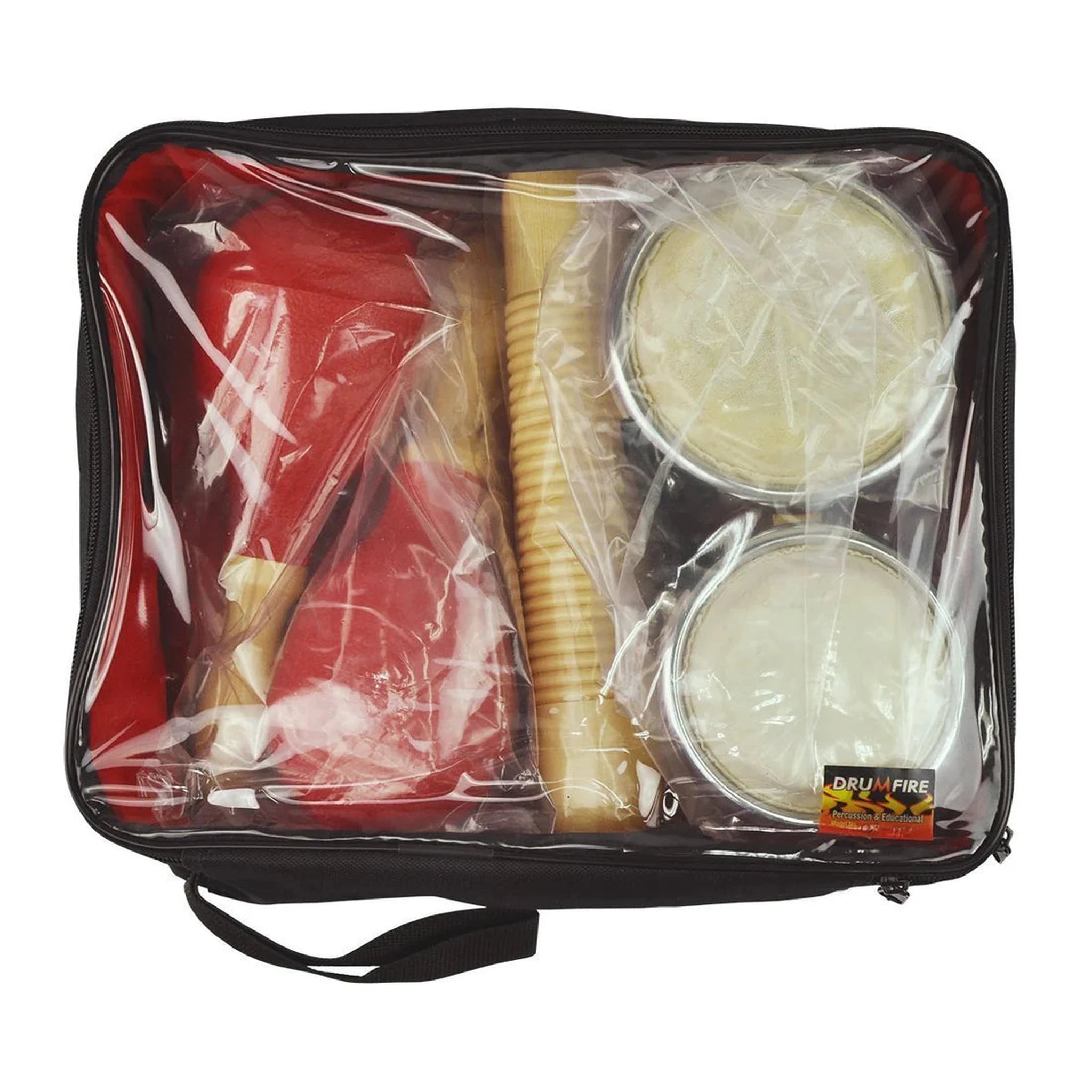 Drumfire 3-Piece Hand Percussion & Bongo Set with Carry Bag - Perfect for Live Performances, Music Classes & Home Practice