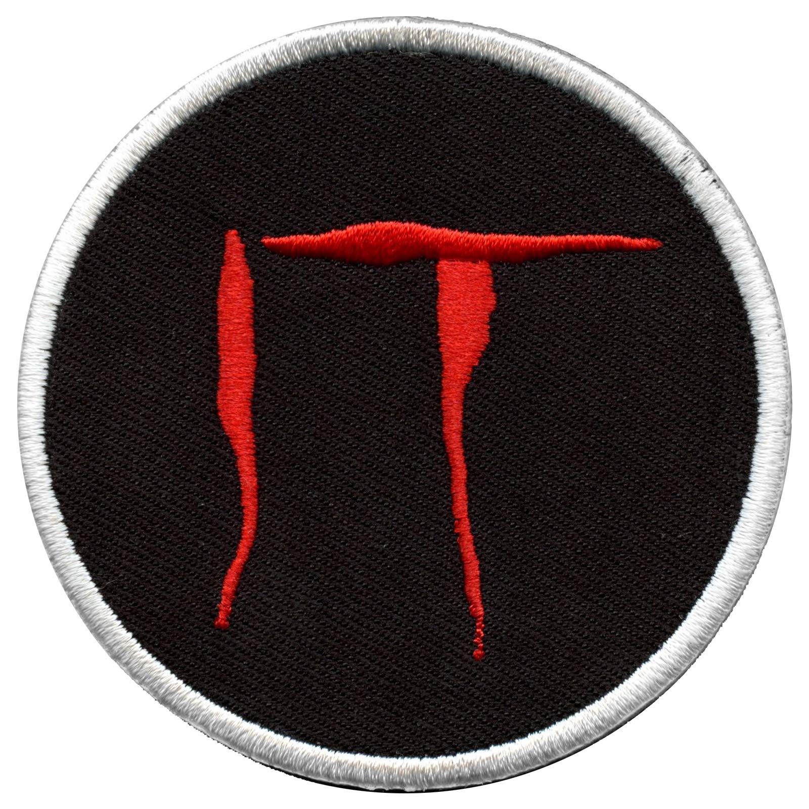 Official IT Movie Round Embroidered Patch - Scary Horror Film Iron On Badge for DIY Jackets, Hats, Backpacks & Costume Accessories
