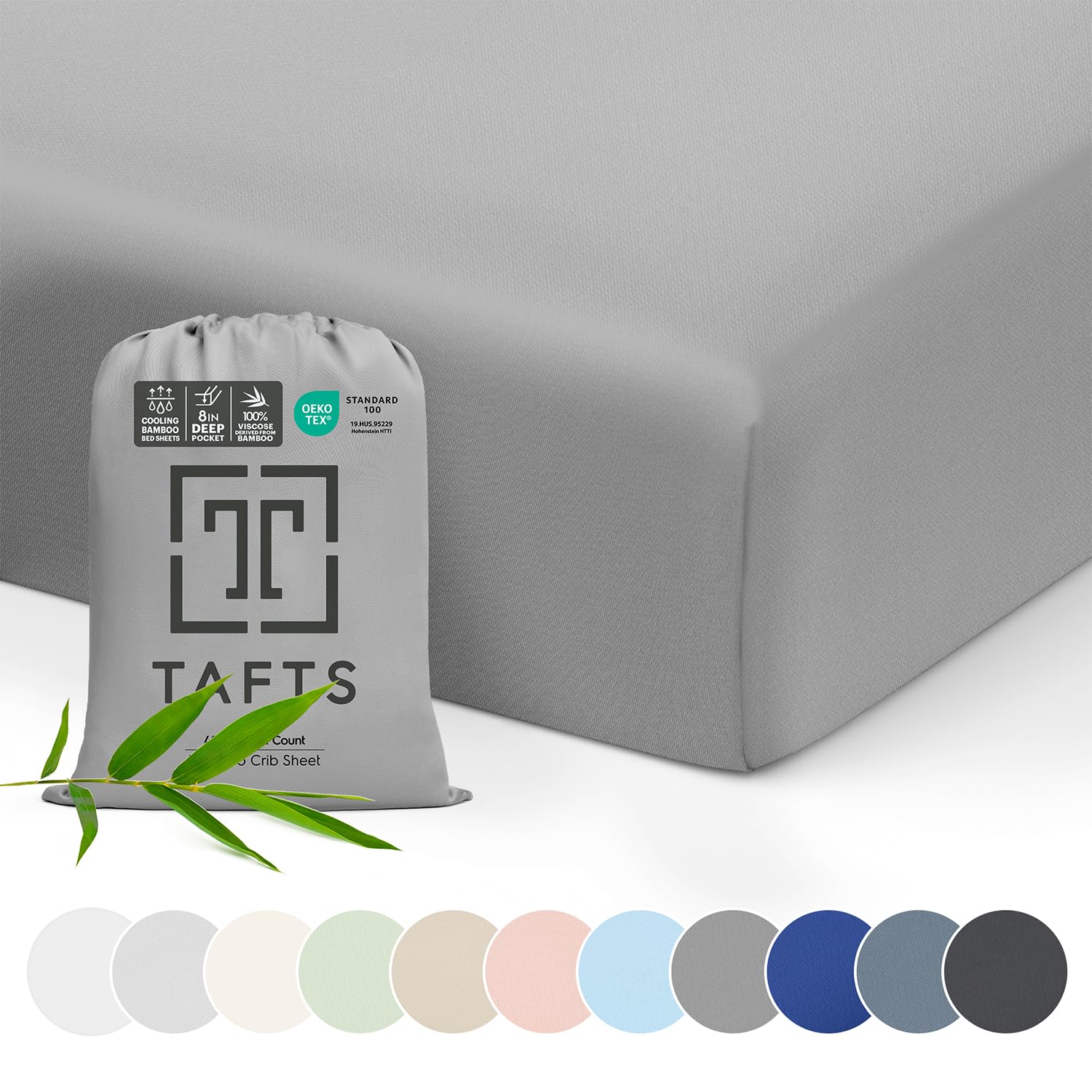TAFTS Organic Bamboo Viscose Fitted Crib Sheet - 2 Pack (28