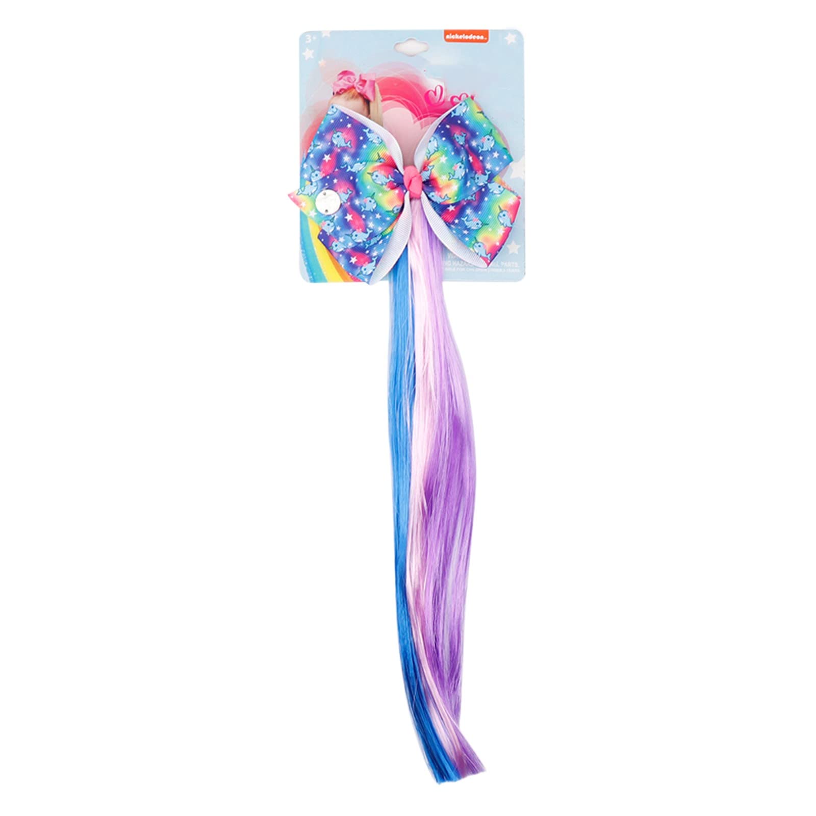 Kedelack Fashion Tricolor Kids Wig Bow Hair Clip - Princess Style Hair Accessories for Little Girls, Babies & Women - Non-Slip Hair Bun Headdress with Stick (One Size) - Perfect for Birthday Parties, Costumes & Dress-Up Play