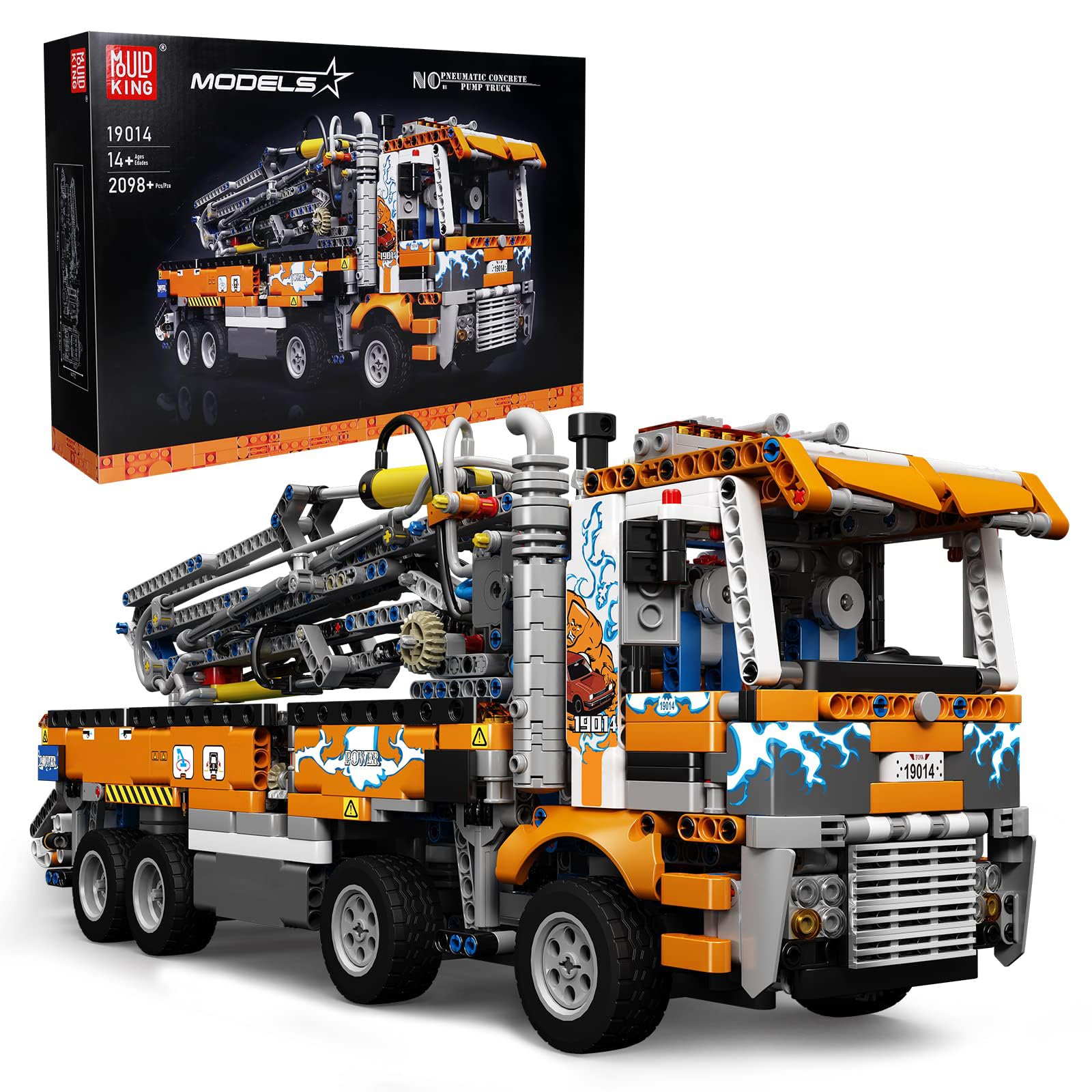 Mould King 2098Pcs Concrete Pump Truck Building Set - STEM Construction Toy for Kids Ages 8-12, Educational Engineering Model Kit for Boys & Girls | Perfect for Birthday Gifts & Creative Playtime