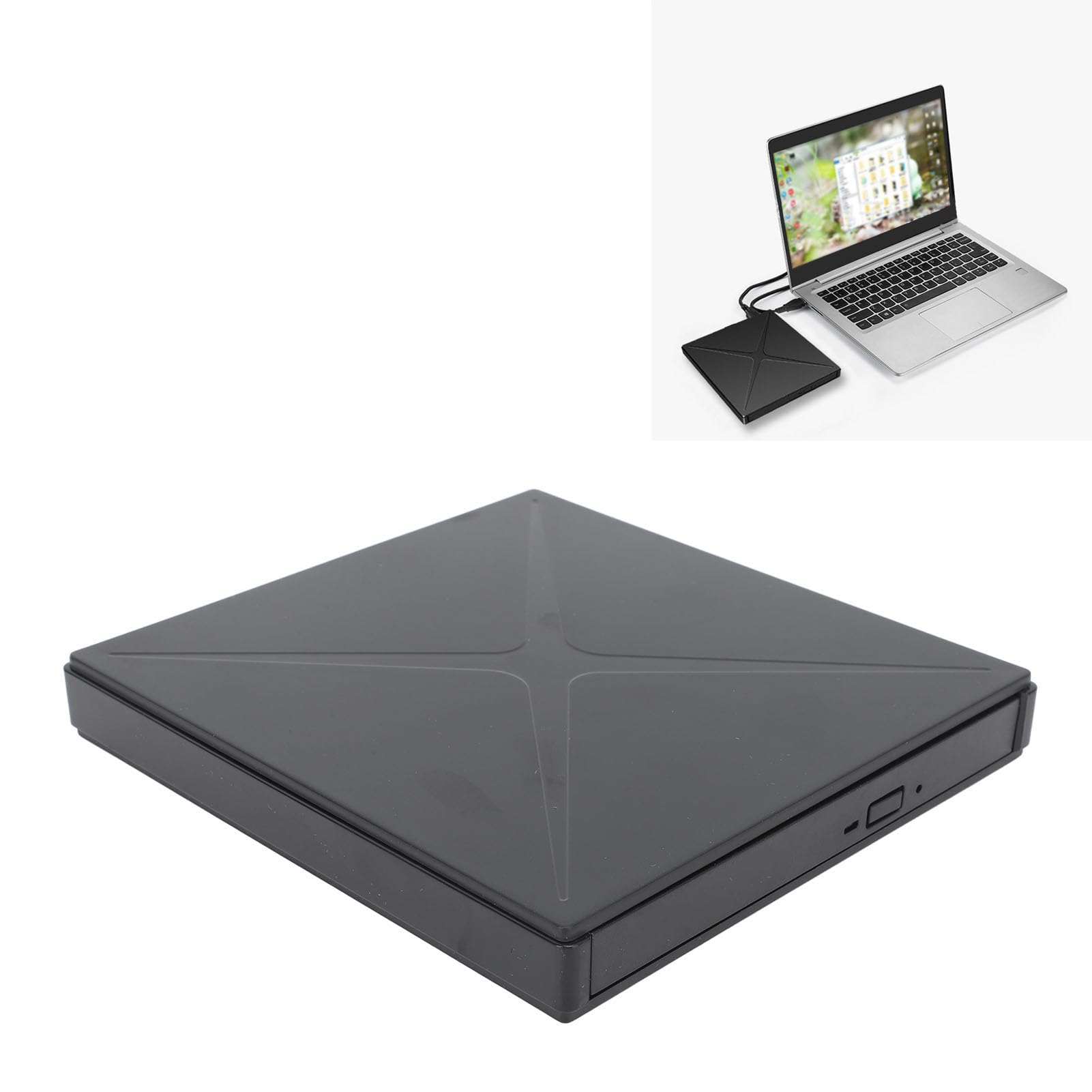 Plyisty USB 3.0 DVD Burner with 2MB Cache - Compatible with Windows, OS X, Linux - Ideal for Home, Office, and Multimedia Use