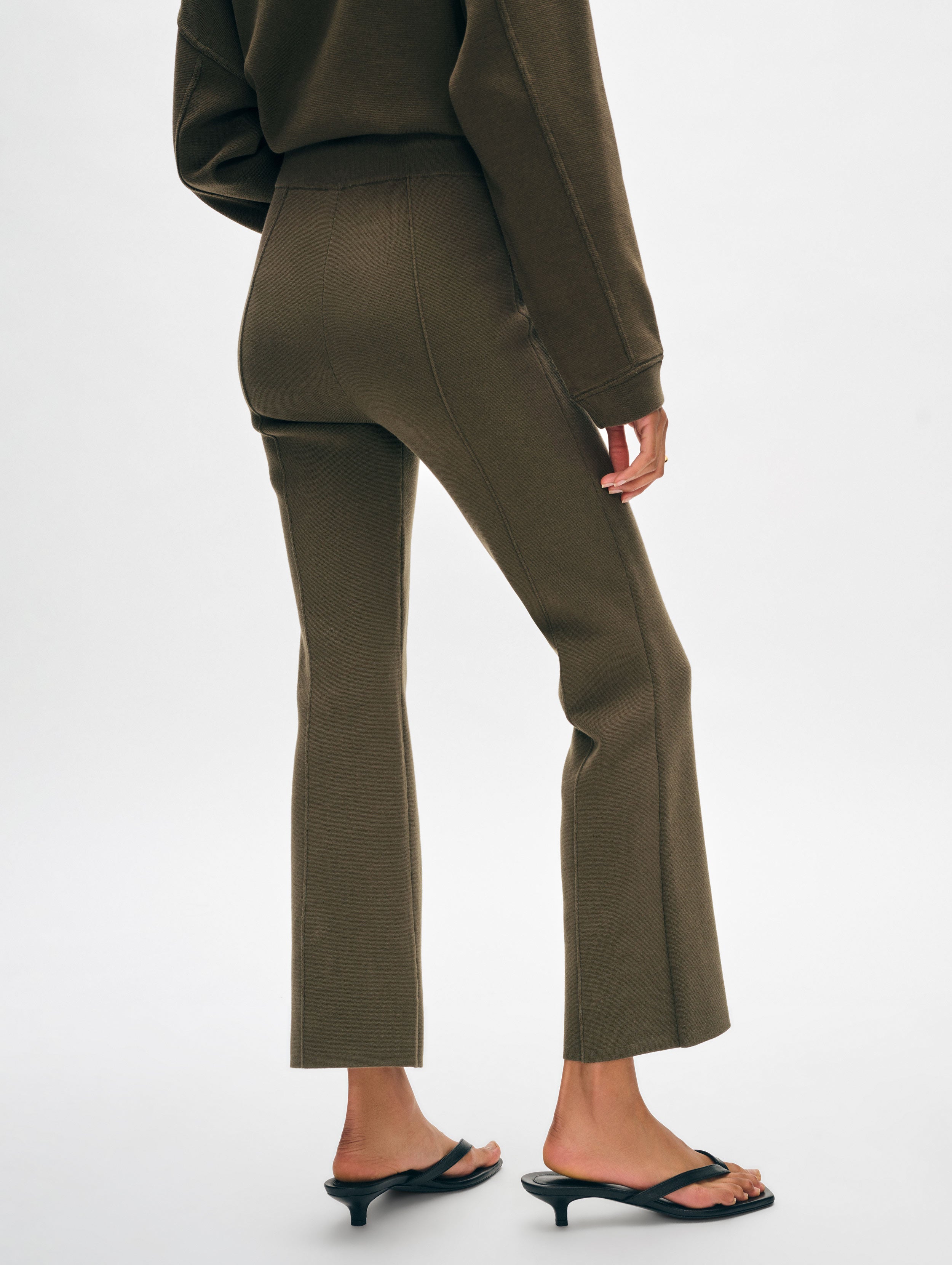 Superfine Organic Cotton Kick Flare Pants for Women - High Waisted Wide Leg Trousers - Comfortable & Breathable for Work, Travel & Casual Wear