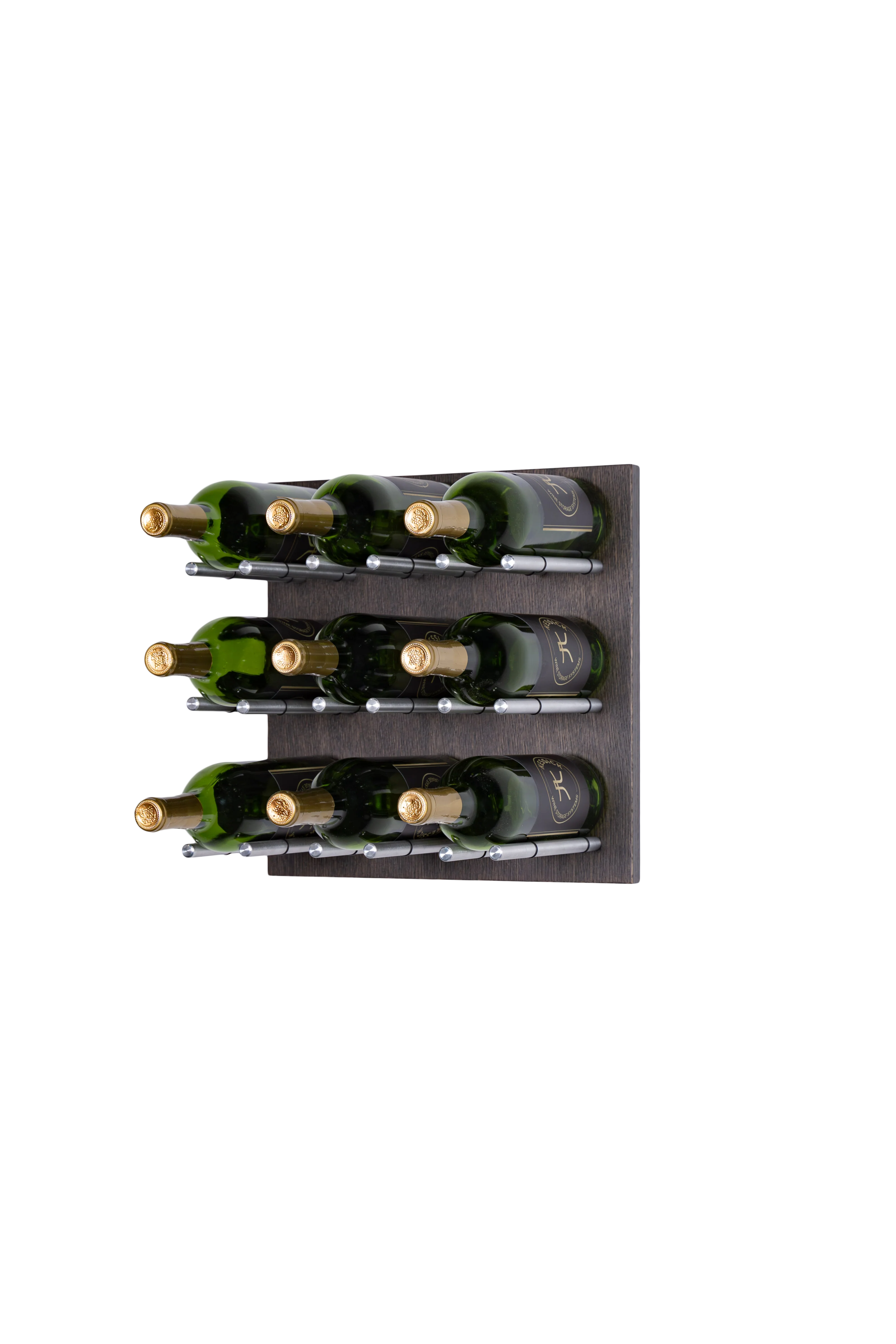 Kessick Wine as Art 14x14 Wood Panel Wine Rack - Wall Mounted Wine Storage for Kitchen, Dining Room & Home Decor