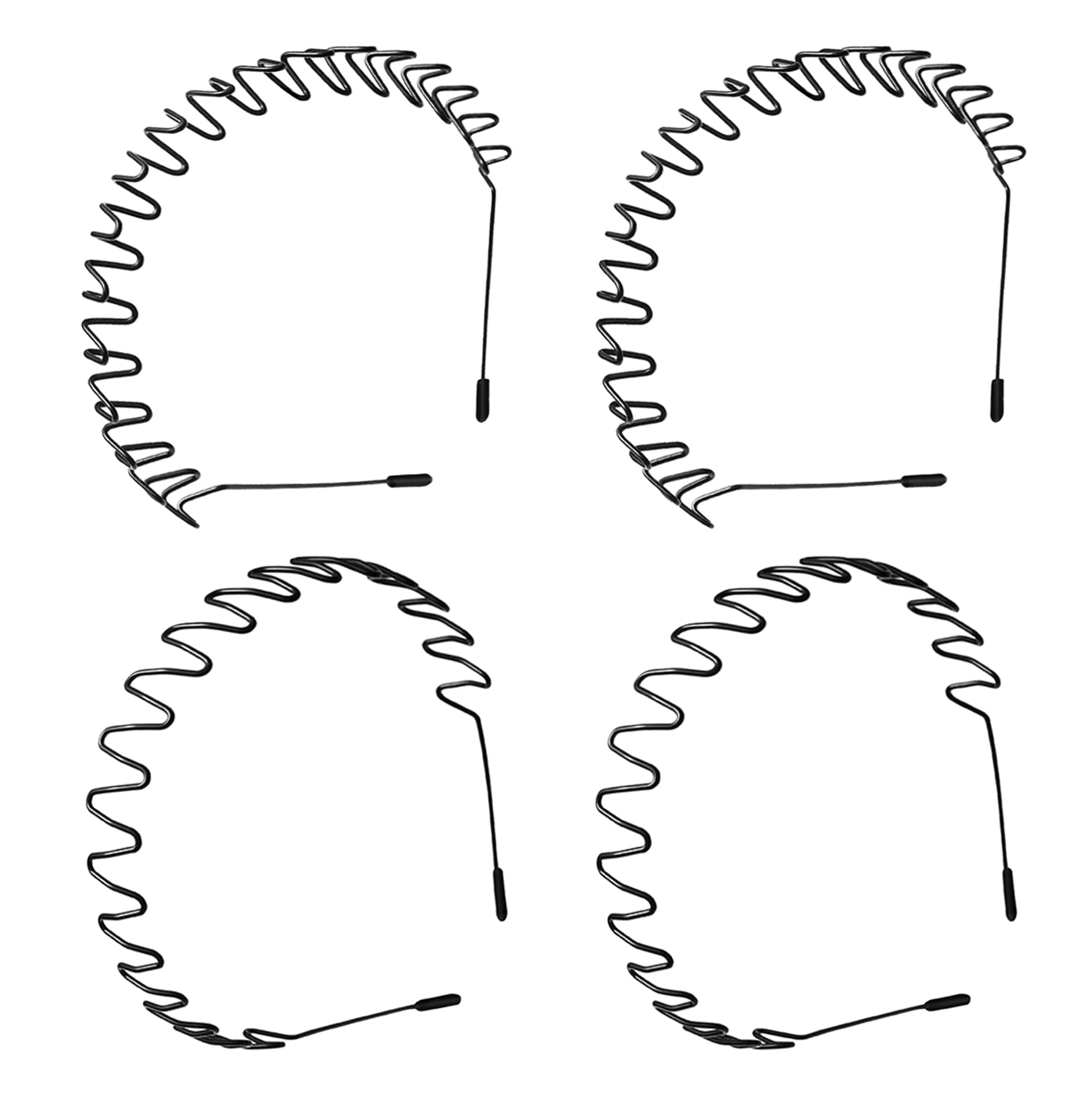 Unisex Flexible Metal Hair Band Headbands - Non-Slip Hair Accessories for Men & Women, Wavy Elastic Hair Hoop for Sports, Yoga, Running, Gym & Daily Use