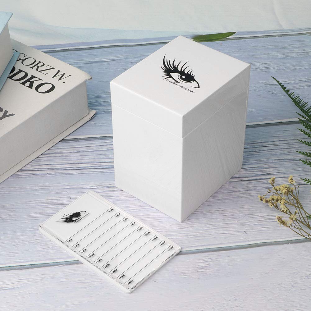2-Pack White Eyelash Storage Containers | Professional Eyelash Extension Organizer Case for Makeup Artists & Salons | Perfect for Lash Techs, Beauty Professionals & Home Use