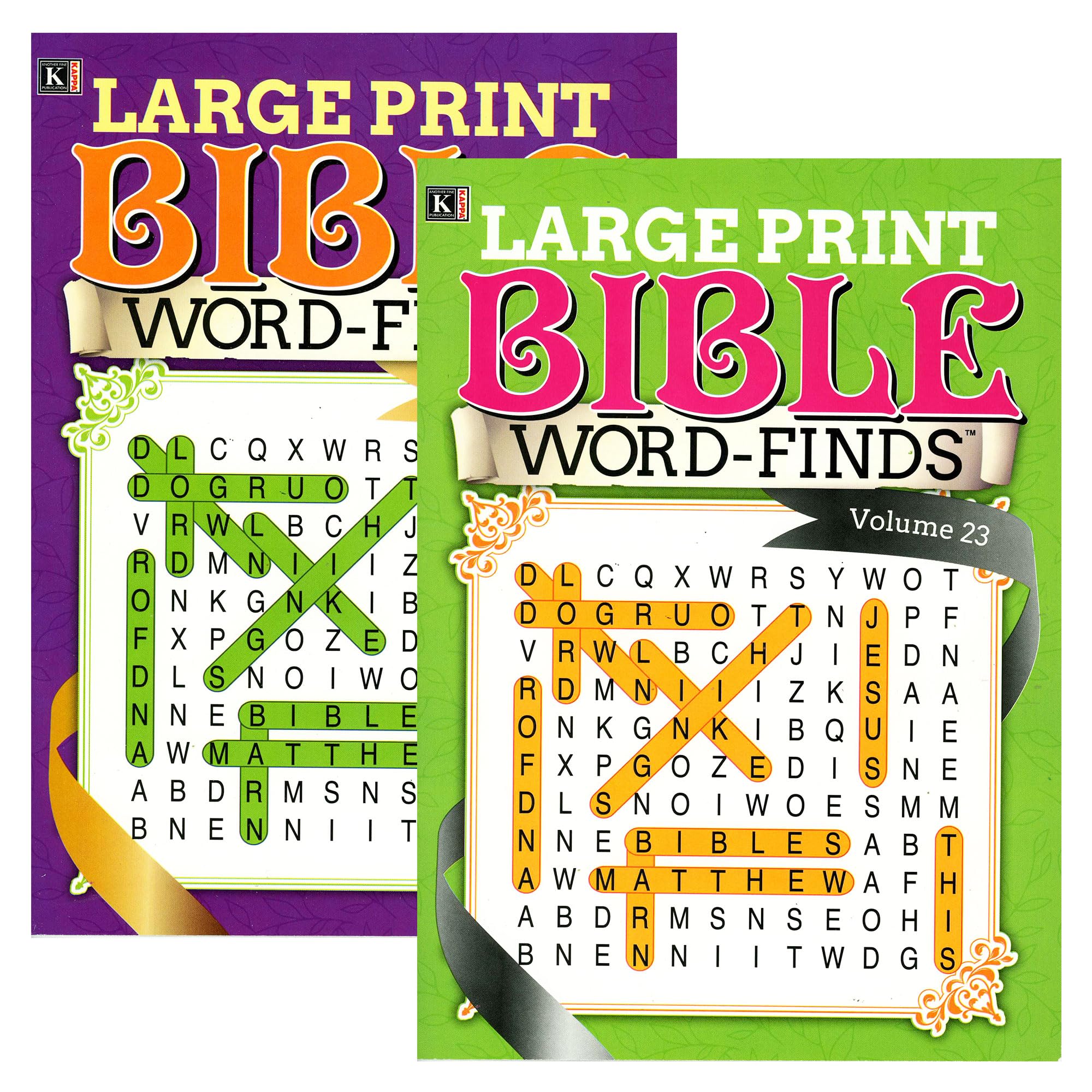 Kappa Large Print Bible Word Search Puzzle Book for Adults & Teens - 48-Pack | Fun Christian Activity for Church Groups, Bible Study & Family Game Night