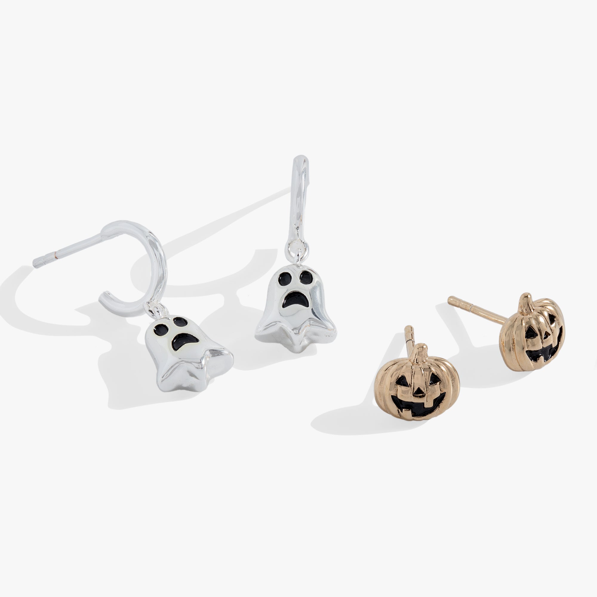 Spooky Ghost and Pumpkin Halloween Earrings Set - Cute Dangle Drop Earrings for Women, Girls - Perfect for Halloween Parties, Costume Accessories, Trick or Treat