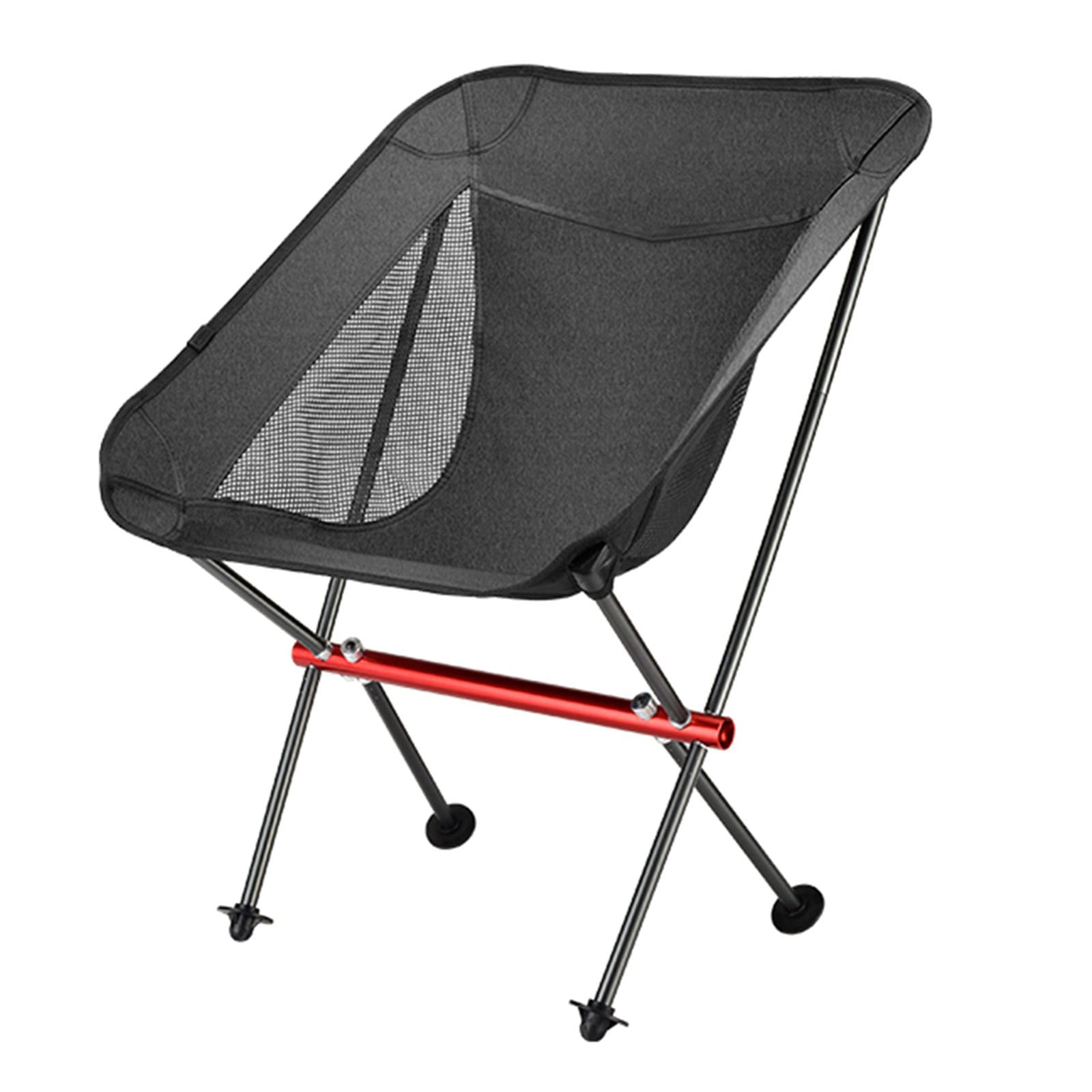 STORIMO Ultra-Light Portable Folding Chair for Camping, Fishing, Beach, Picnics & Outdoor Activities - Compact Moon Chair with Carry Bag (Black, 68x56x30cm) - Perfect for Backyard, Travel & Art Sketching