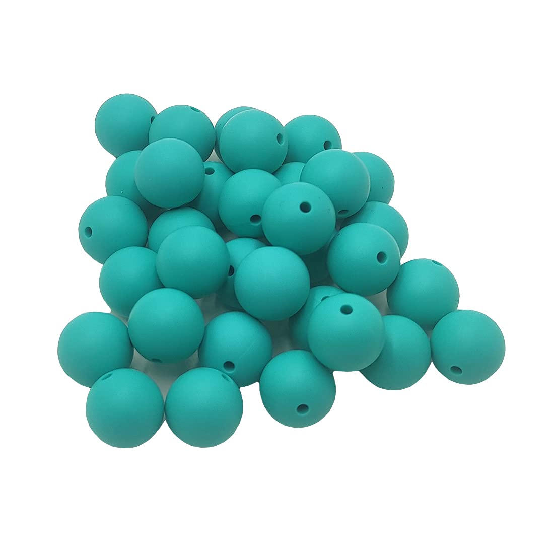 15mm Silicone Pearl Beads 50pcs - DIY Jewelry & Keychain Making for Women
