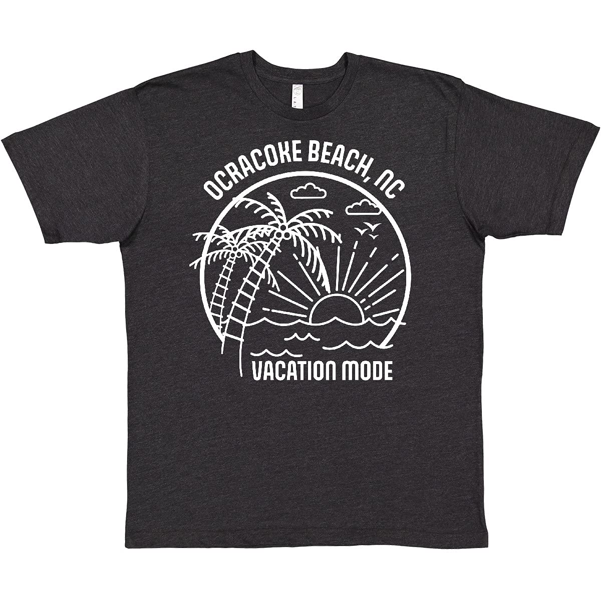 Inktastic Summer Vacation Mode Ocracoke Beach North Carolina Graphic T-Shirt - Comfortable Casual Tee for Beach Trips, Travel & Relaxation