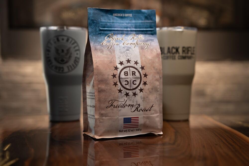 Black Rifle Coffee Company Freedom Roast Medium Roast Ground Coffee - 12 oz Bag | Premium American Coffee for Home, Office & Outdoor Adventures