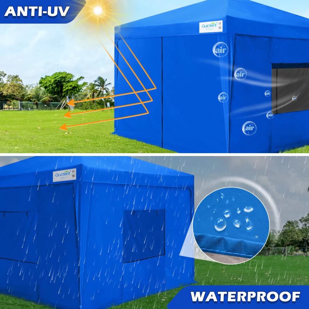 Quictent Pop Up Canopy Tent - Waterproof Instant Gazebo with Sidewalls, Sandbags & Carry Bag | Perfect for Outdoor Events, Parties, Beach & Camping Shelter | Commercial Grade Easy Setup Canopy