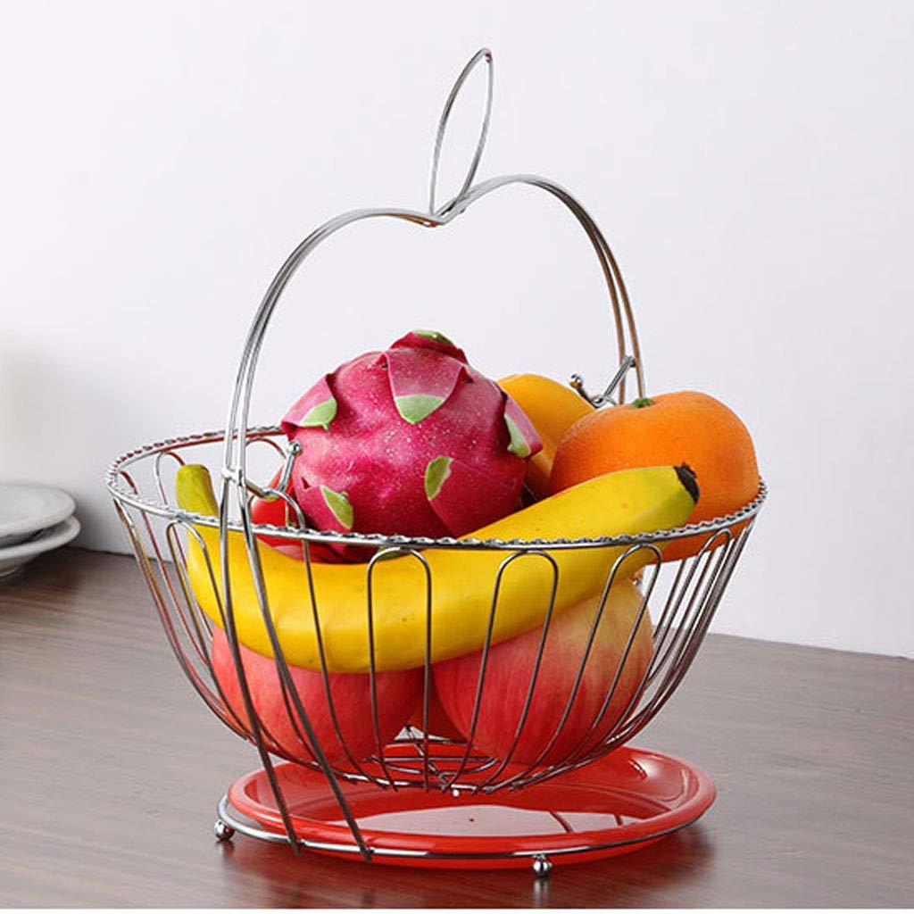 Stainless Steel Fruit Bowl with Chrome Plating - Modern Style Fruit & Vegetable Basket for Kitchen Countertop Storage - Perfect for Serving Fresh Fruits, Snacks, and Veggies at Parties or Daily Use