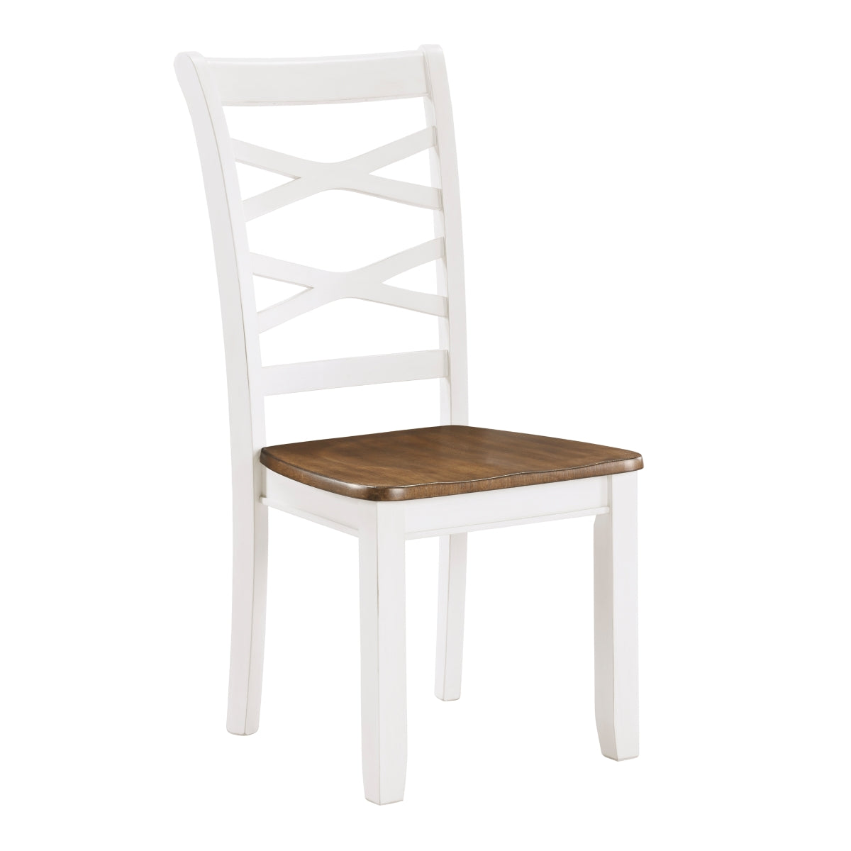 7-Piece Cherry & White Dinette Set with 6 Chairs - Perfect for Kitchen, Dining Room, Breakfast Nook & Small Spaces