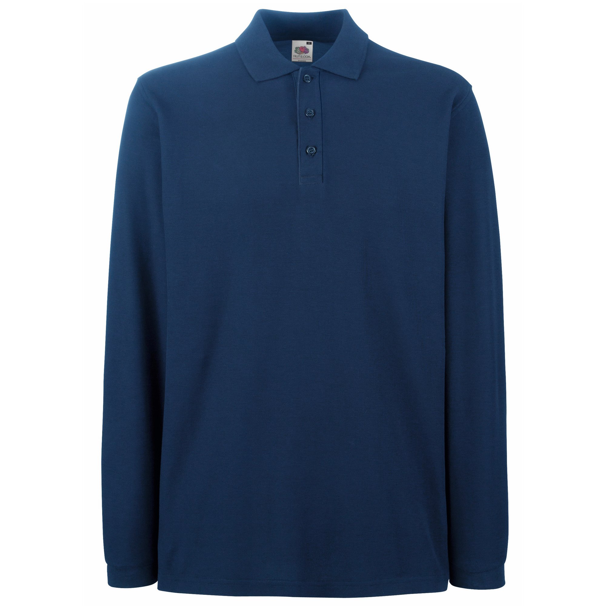 Fruit of The Loom Men's Premium Long Sleeve Polo Shirt - Comfortable Cotton Work Shirt for Business Casual & Office Wear
