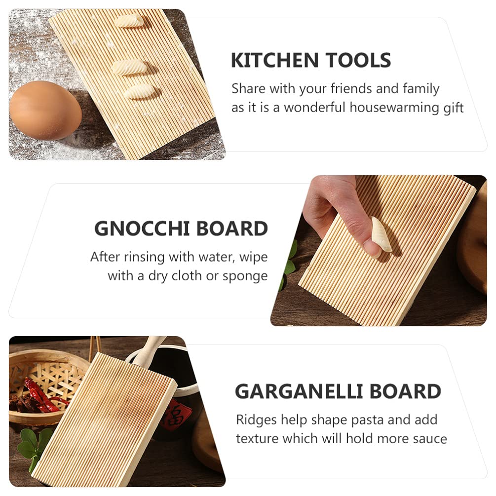 Premium Wooden Gnocchi Board & Pasta Maker - Handcrafted Kitchen Tool for Homemade Gnocchi, Spaghetti & Pasta | Perfect for Italian Cooking, DIY Pasta Night & Gourmet Food Preparation