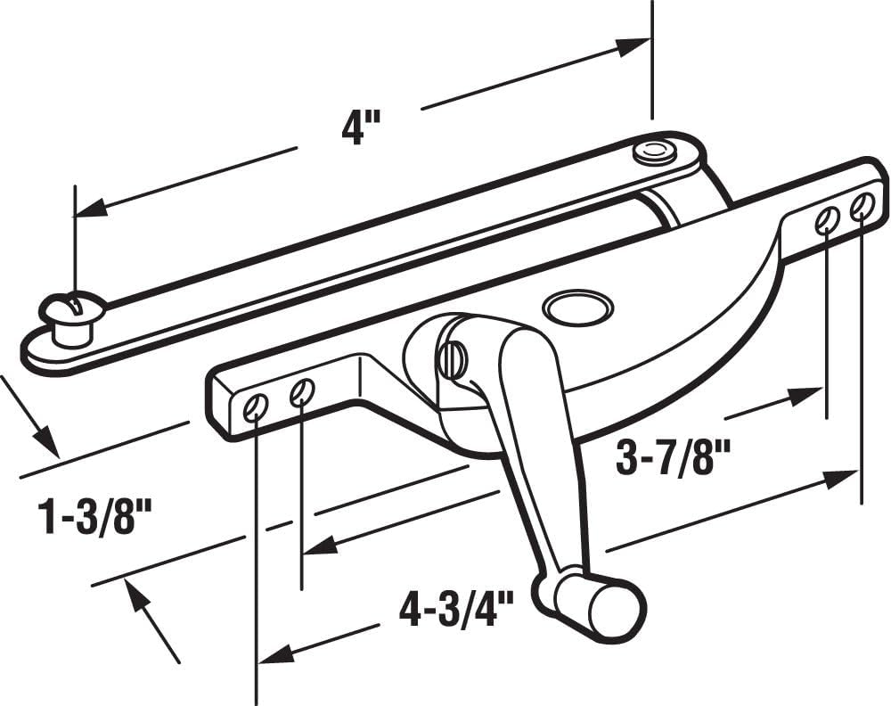 Left Hand Jalousie Window Operator - 4