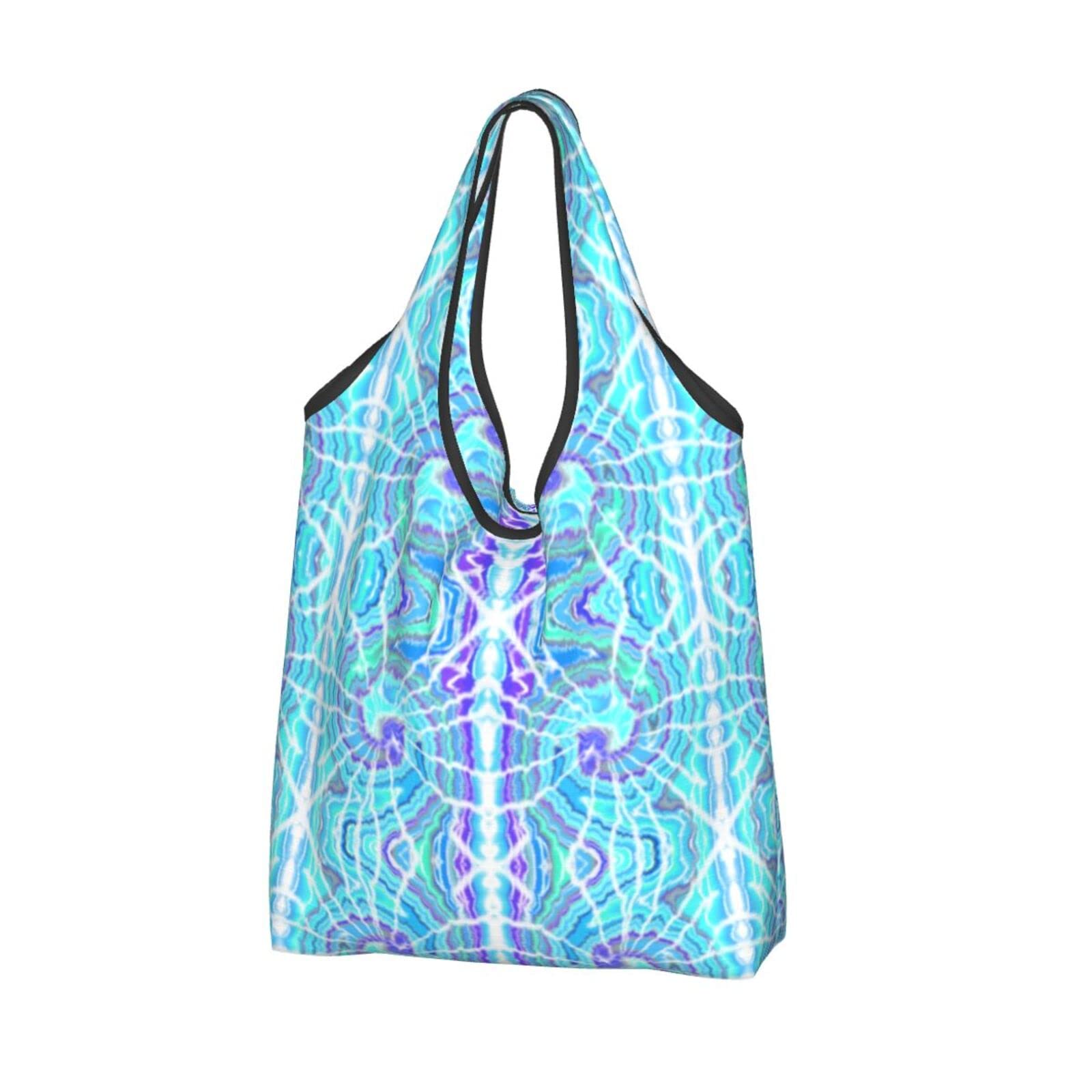 Vintage Style Reusable Grocery Bags - Washable & Foldable Eco-Friendly Shopping Tote - Lightweight Shoulder Bag for Groceries, Farmers Market, Picnic & Travel - Perfect for Kitchen, Beach & Outdoor Activities