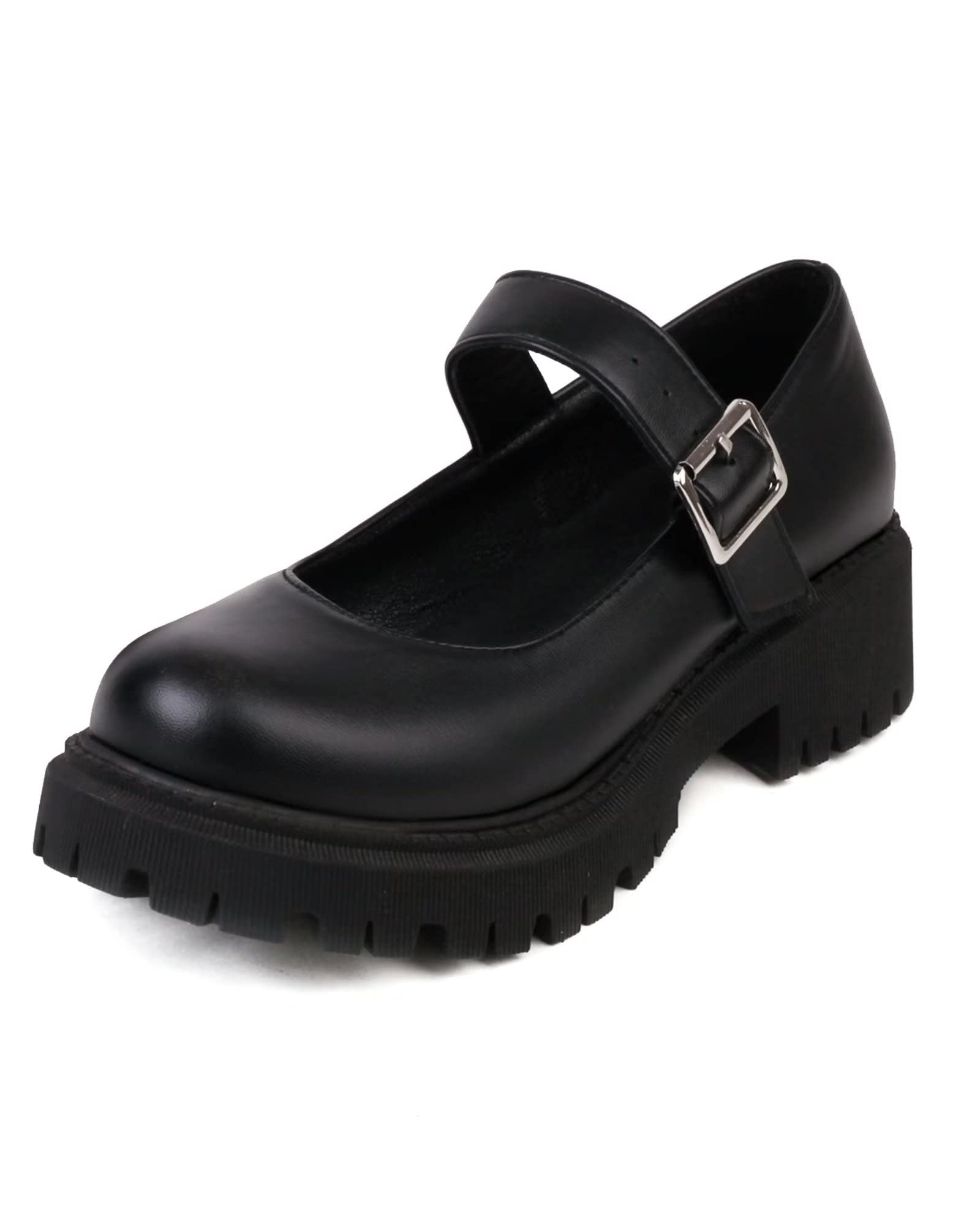Odisen Women's Mary Jane Shoes - Platform Chunky Heel with Ankle Strap - Comfortable Uniform & Dress Shoes for Work, Party, Wedding & Formal Occasions