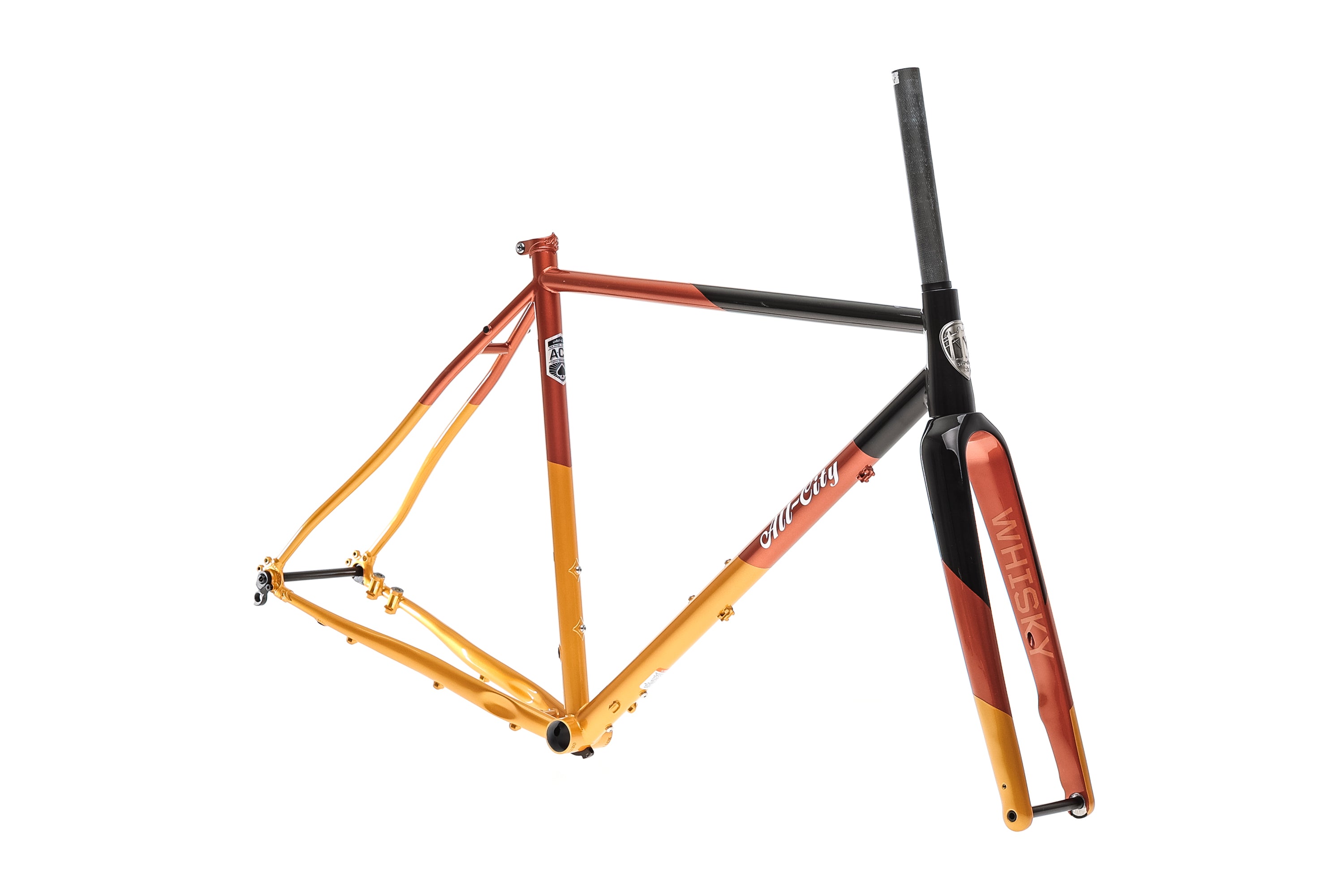 All City Cosmic Stallion Steel Bike Frameset - 650b/700c, Black/Brick/Bronze | Gravel & Adventure Riding, Urban Commuting, Road Cycling