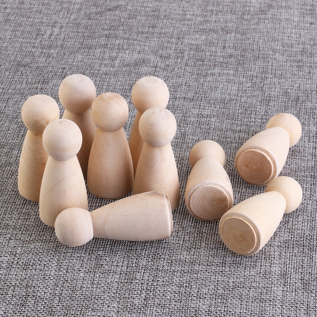 10pcs Blank Wooden Cake Toppers for DIY Wedding, Birthday Party Decorations - Customizable Cake Decor for Special Occasions