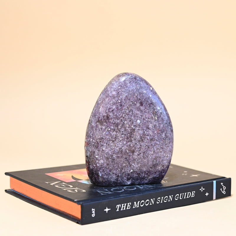 Natural Lepidolite Freeform Stone - Healing Crystal for Stress Relief & Emotional Balance | Meditation, Reiki & Home Decor