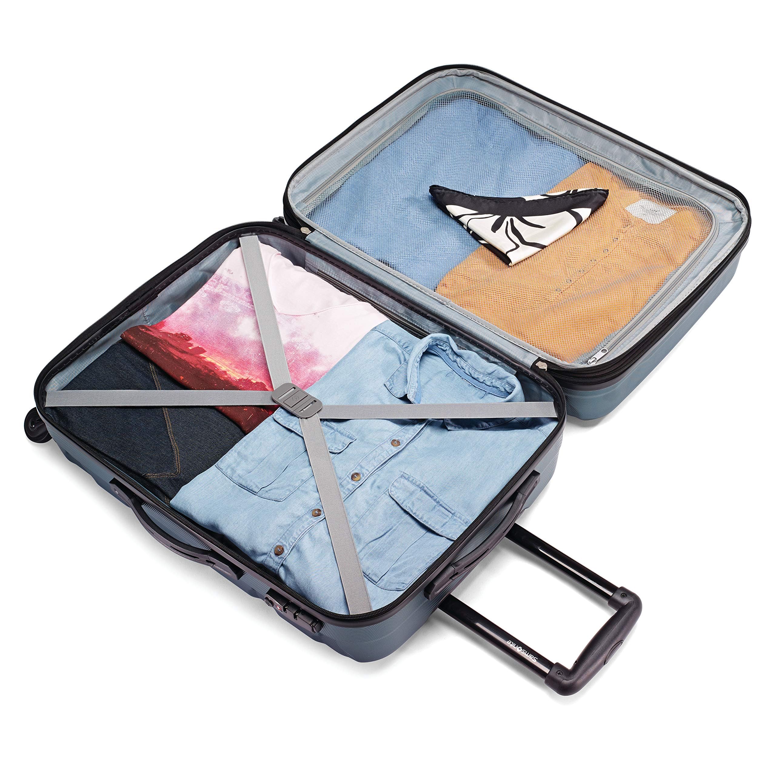 Samsonite Omni PC Hardside Expandable Luggage Set with 360° Spinner Wheels - 3-Piece (20/24/28 Inch) Teal Blue Suitcase for Travel, Business Trips & Vacations