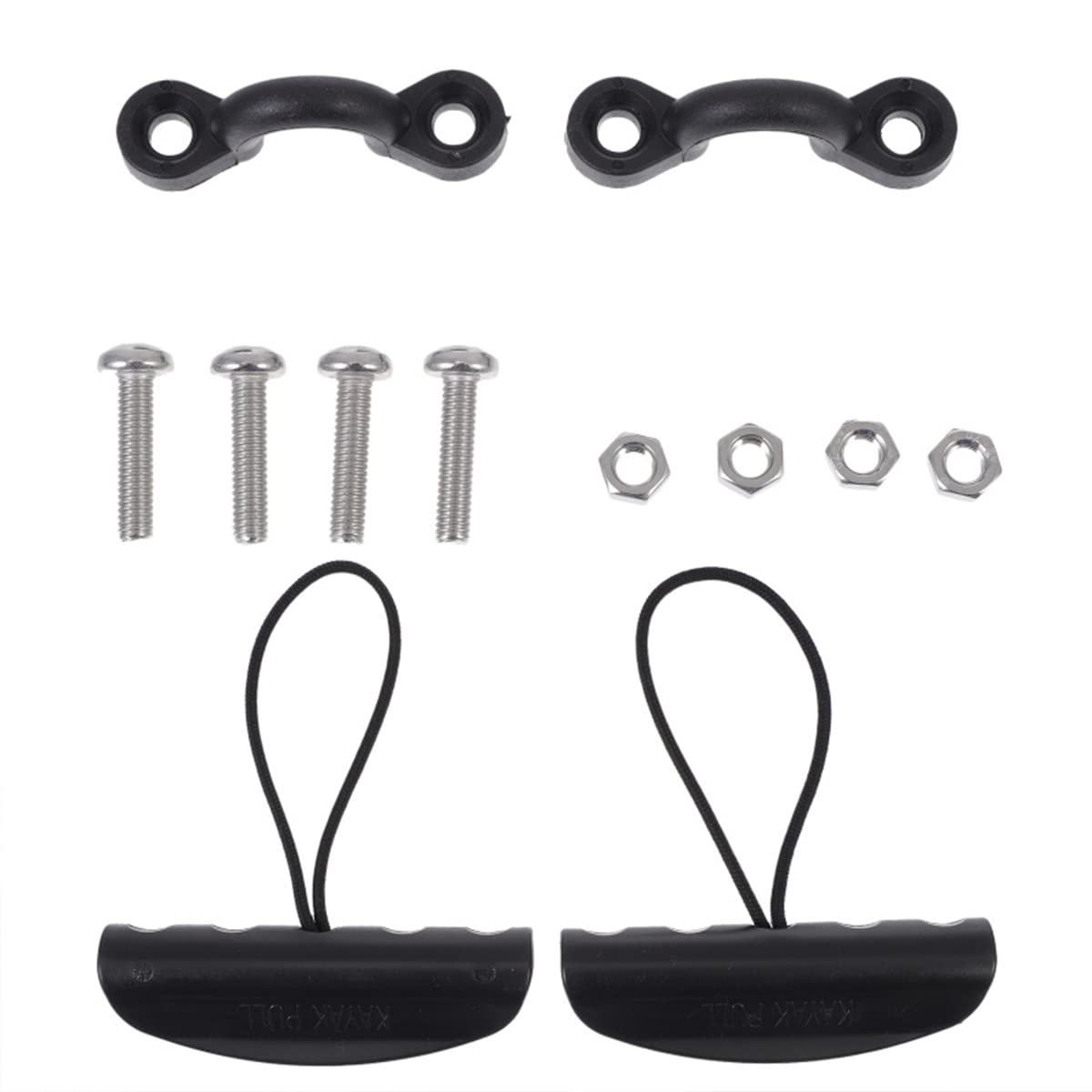 2-Piece Kayak Carry Handles with Cord & Pad Eyes - Durable T-Handle Replacement for Easy Kayak Transport | Perfect for Canoes, Fishing Boats & Water Sports Accessories