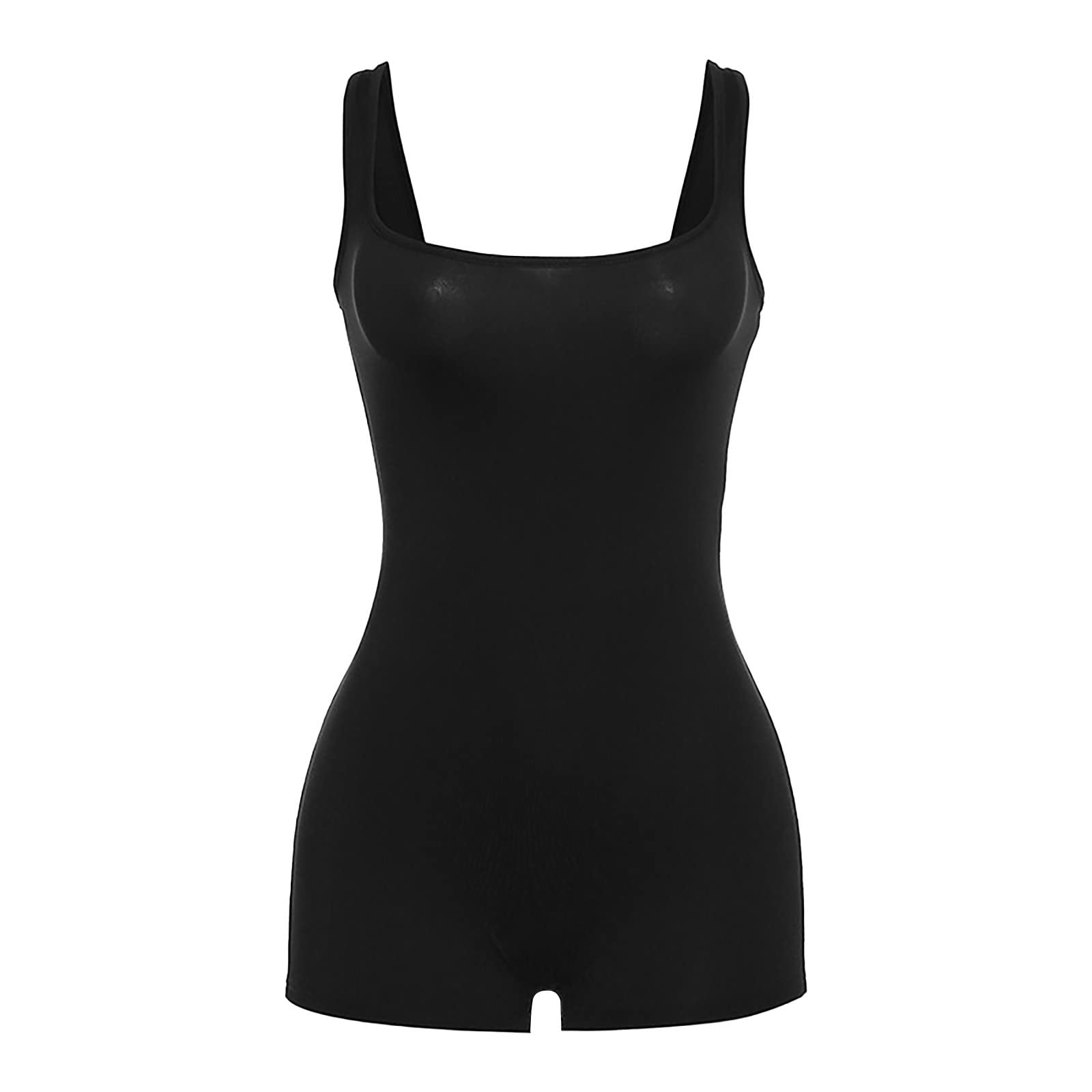 Women's Plus Size Yoga Jumpsuit - Knit Short Sleeve Slim Fit Workout Outfit for Gym, Running & Casual Wear | Breathable Stretchy Activewear