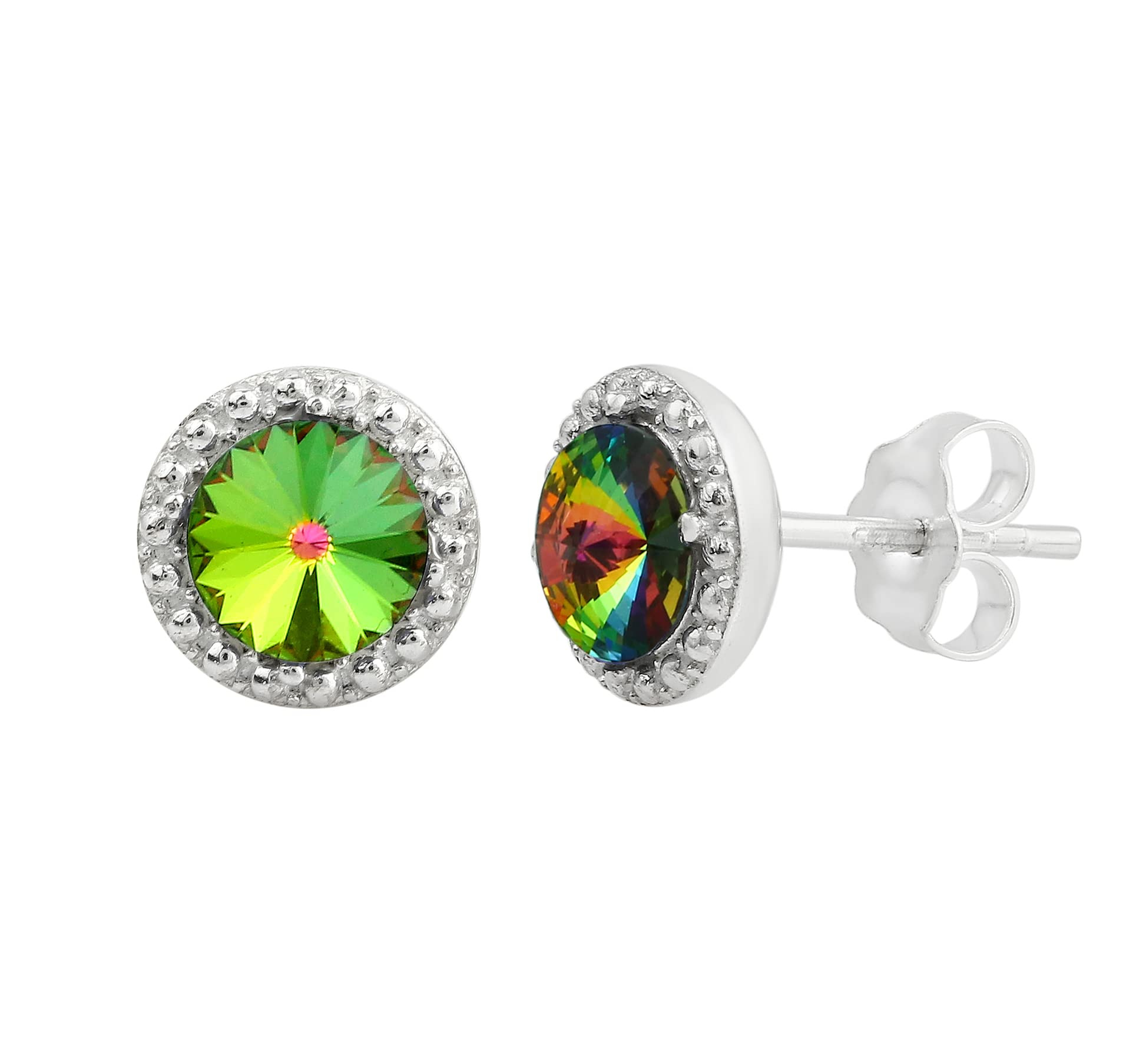 Premium AAA+ Quality Crystal Stud Earrings for Women - 925 Sterling Silver Hypoallergenic Jewelry - Perfect for Parties, Weddings & Everyday Wear