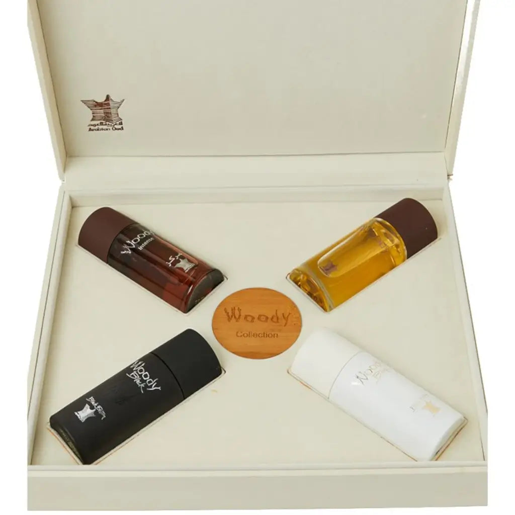 Woody Collection Eau de Parfum Set - 4 x 50ml Luxury Perfume Gift Set for Men & Women | Perfect for Daily Wear, Date Nights & Special Occasions
