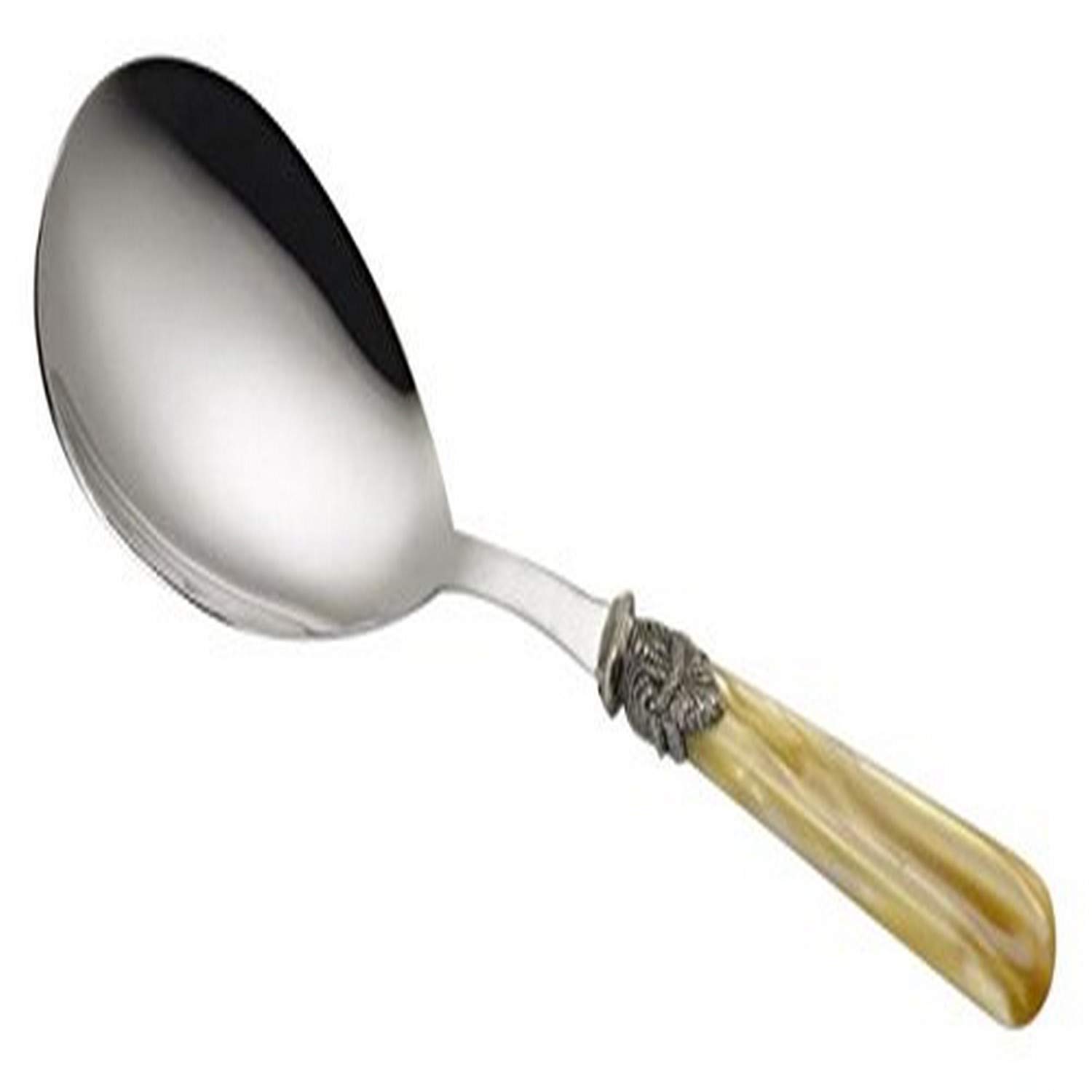 Napoleon Collection Premium Pasta Spoon - Durable Stainless Steel with Ergonomic Handle - Perfect for Cooking, Serving Pasta, Salad, and Honey - Ideal for Home Kitchens & Restaurants