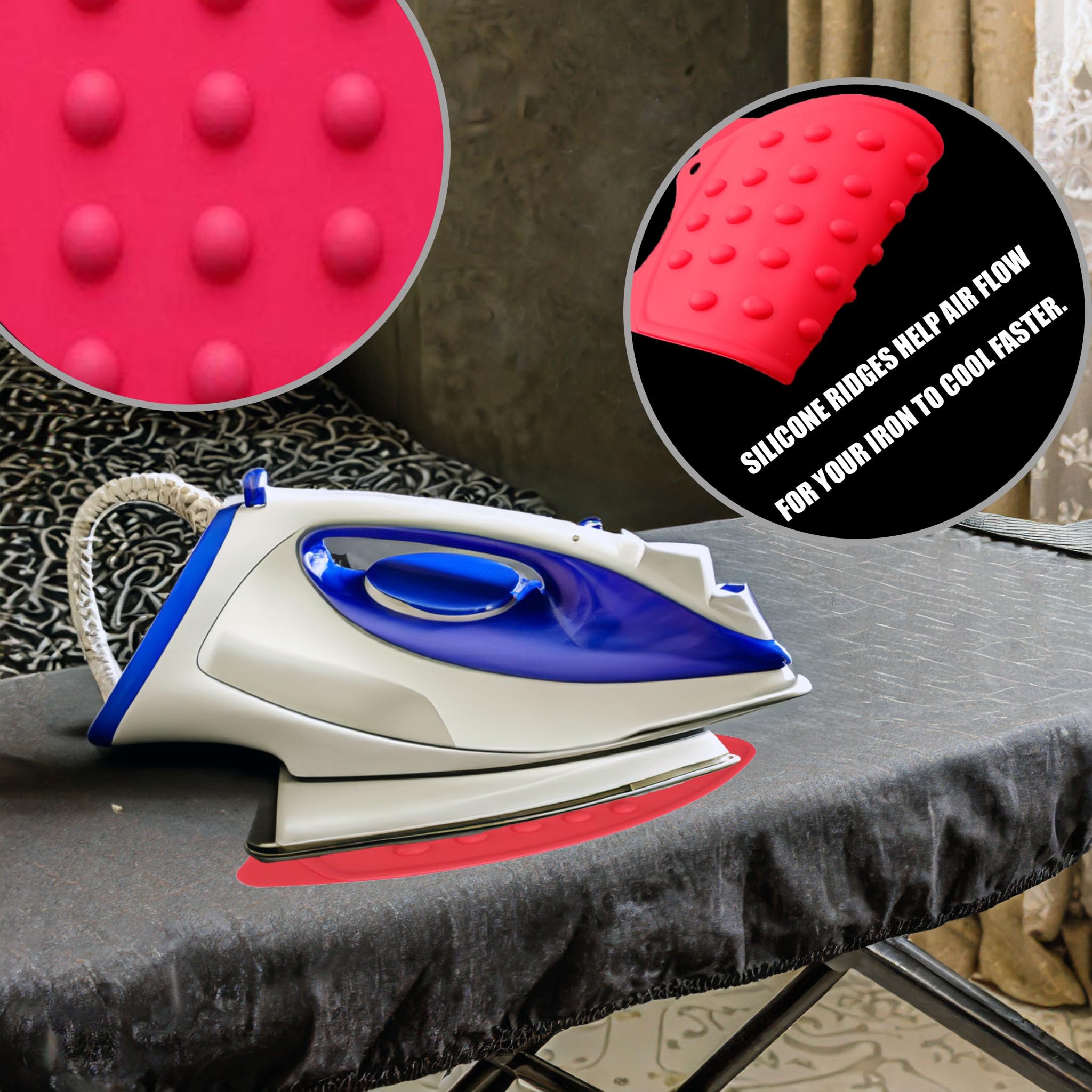 Heat Resistant Silicone Ironing Board Mat - Multipurpose Iron Rest Pad for Clothes Steamer & Pressing - Perfect for Home Laundry, Sewing & Crafting Projects