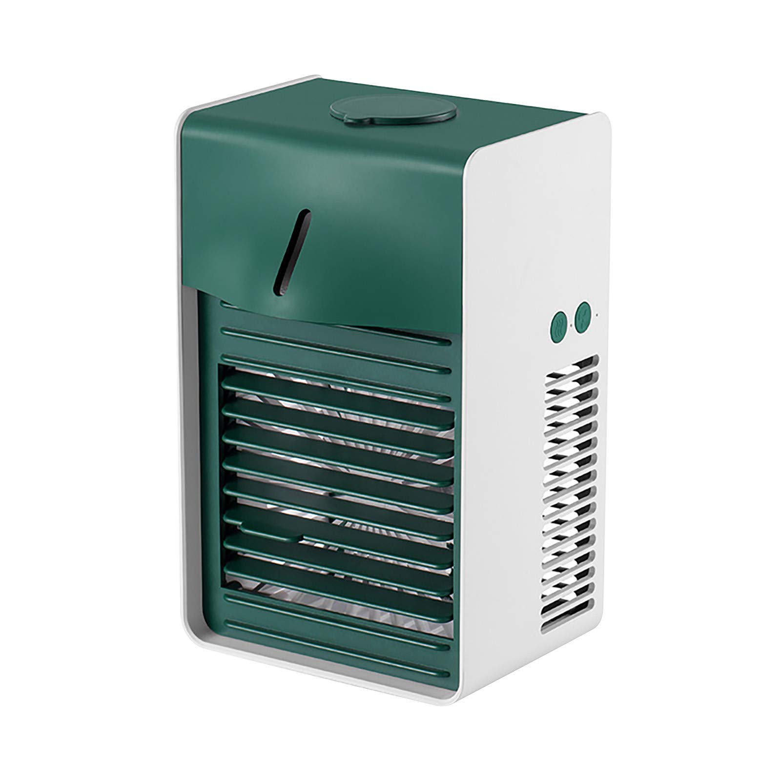 GOODTRADE8 Portable Air Cooler Fan with Negative Ion, 4×7 Inch Desktop Water Cooling Fan for Home & Office - Green | Indoor Cooling, Personal Space, Small Room, Desk Use