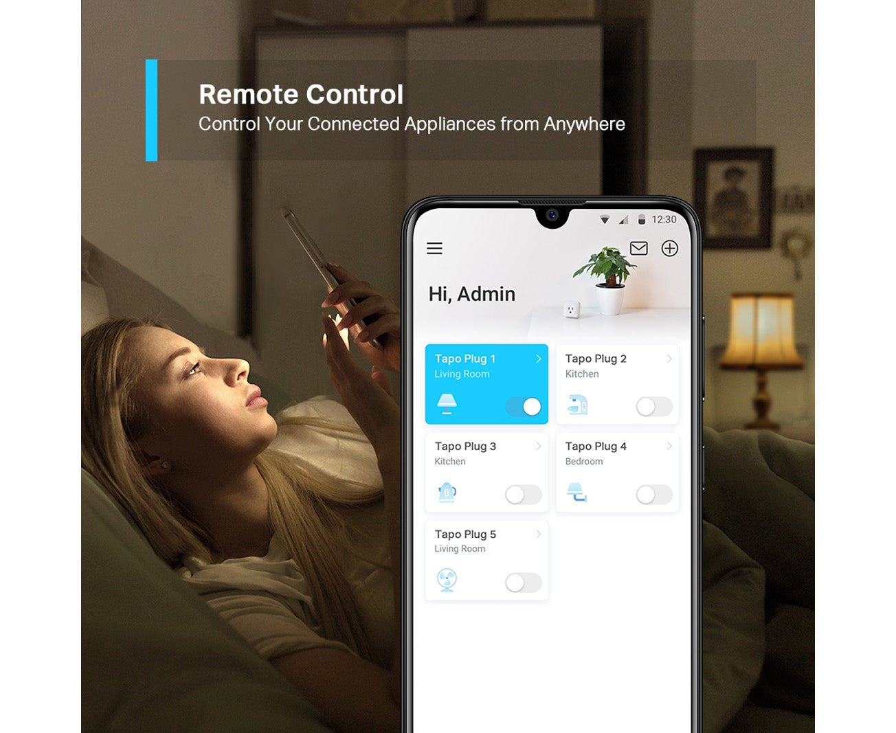Smart WiFi Plug Mini (4 Pack) - Remote Control Outlet for Home Automation, Compatible with Alexa & Google Assistant - Perfect for Lamps, Fans & Small Appliances