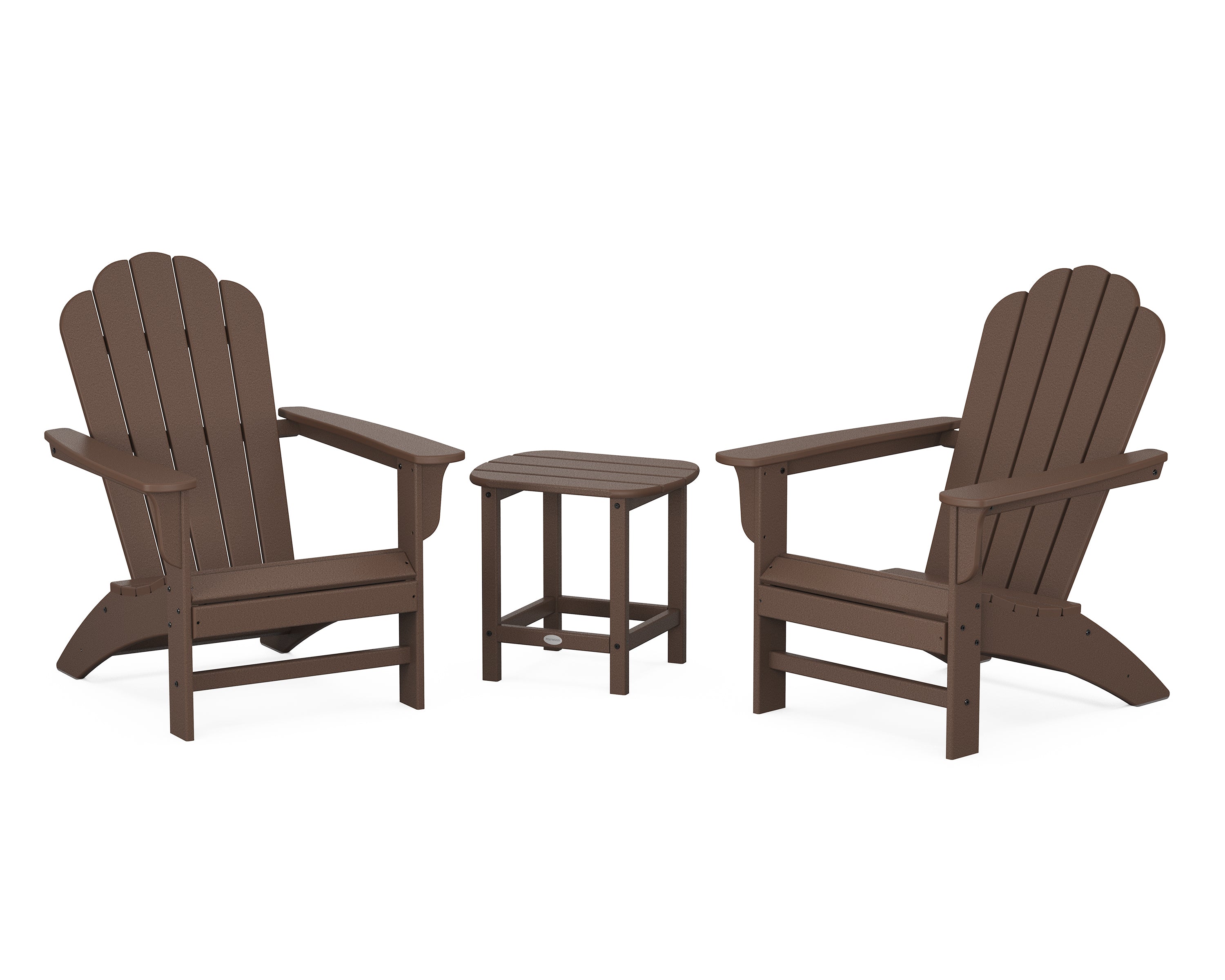 POLYWOOD Country Living Cottage Adirondack Chair 3-Piece Set - Durable Outdoor Furniture for Patio, Garden & Backyard Relaxation