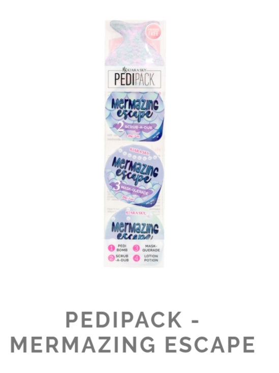 KIARASKY PEDIPACK MERMAZING ESCAPE - Professional At-Home Gel Nail Polish Kit with LED Lamp for Salon-Quality Manicures - Perfect for DIY Nail Art, Parties, and Gift Giving