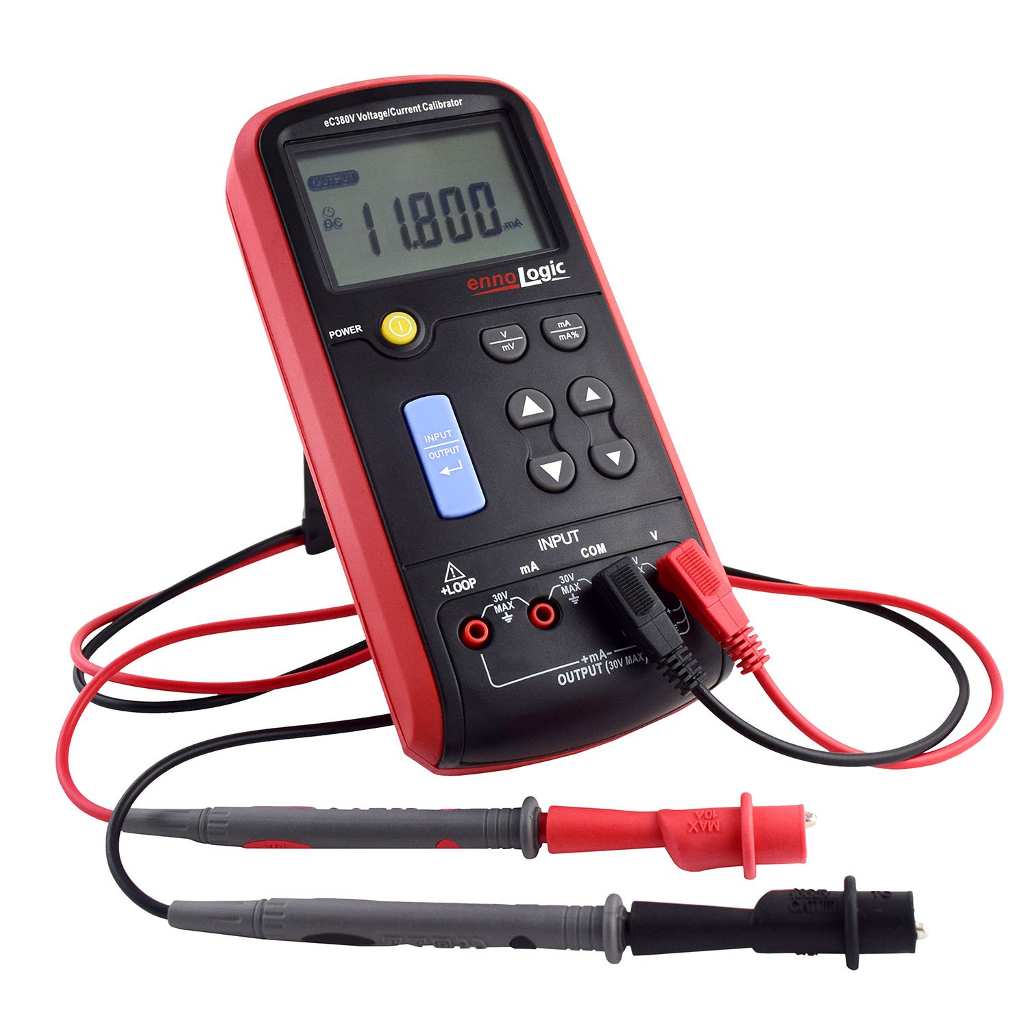 ennoLogic eC380V Portable Process Calibrator - 0-20V & 4-20mA Signal Generator with Precision Volt/mV/mA Measurement | Ideal for Industrial Automation, PLC Testing, Transmitter Calibration and Current Loop Maintenance