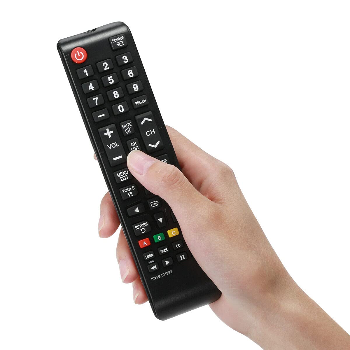 BN5901199F Universal TV Remote Control Replacement for LED LCD HDTV Smart TVs - Compatible with Multiple Brands, Easy Setup for Living Room & Bedroom Entertainment
