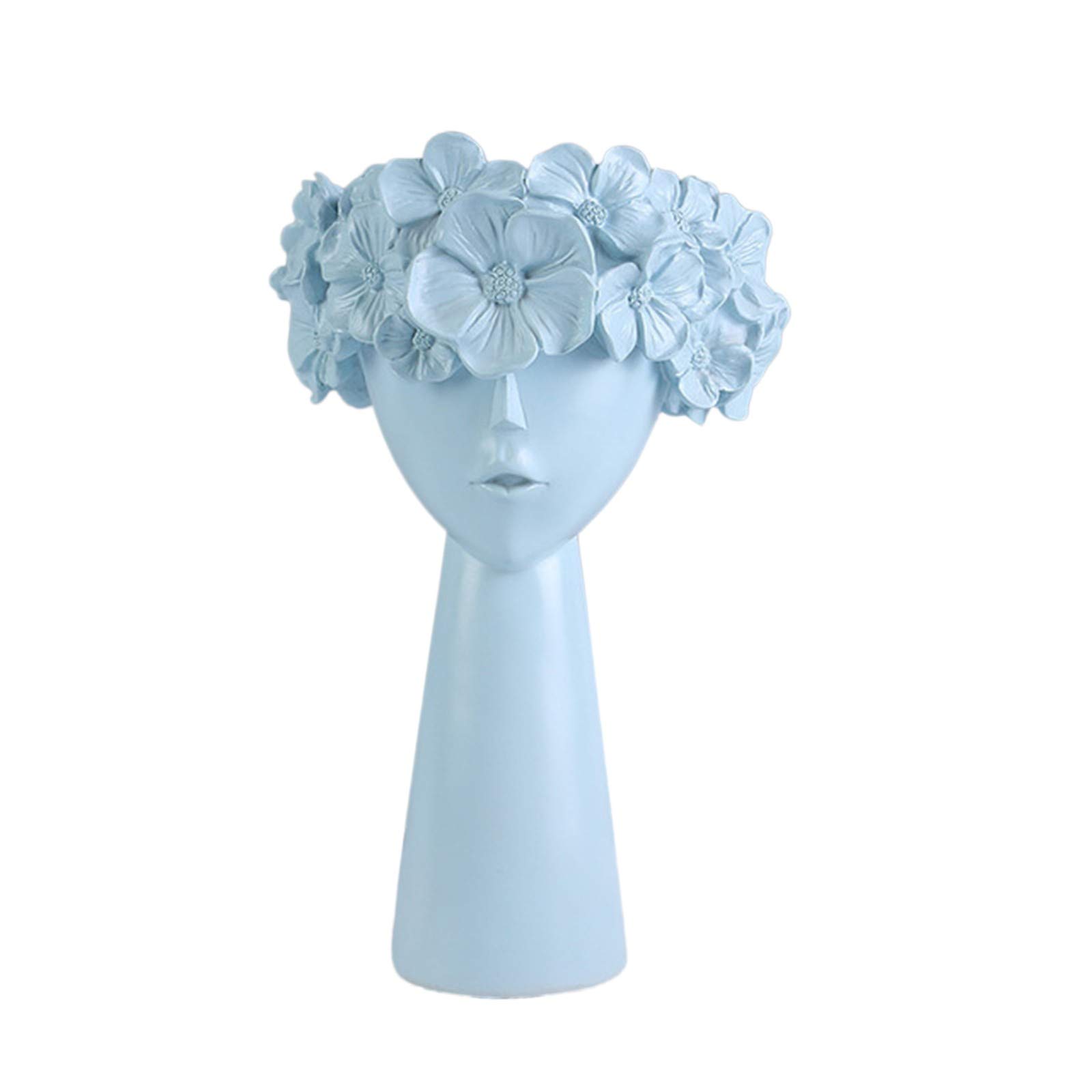 Elegant Box Crown Head Doll Decor - Floral Nursery Planter Vase & Wreath Holder for Girls Room, Home, Outdoor Summer Decorations - Perfect for Weddings, Baby Showers & Garden Parties
