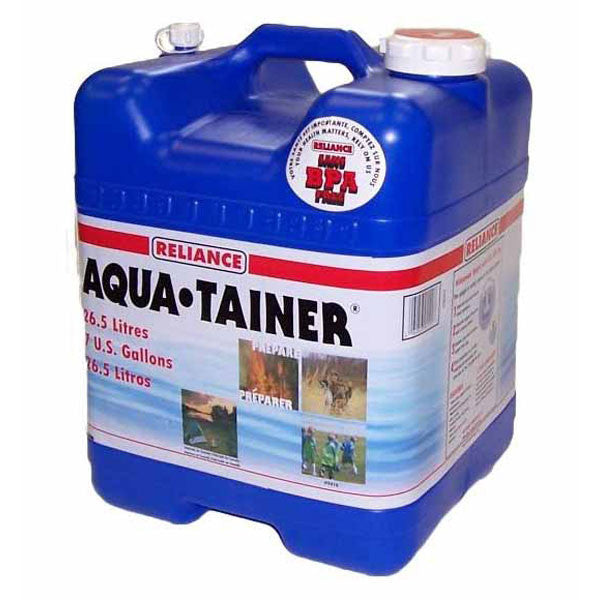 7 Gallon Aqua Tainer Water Storage Container - Portable BPA-Free Water Jug for Camping, Emergency Preparedness & Outdoor Activities