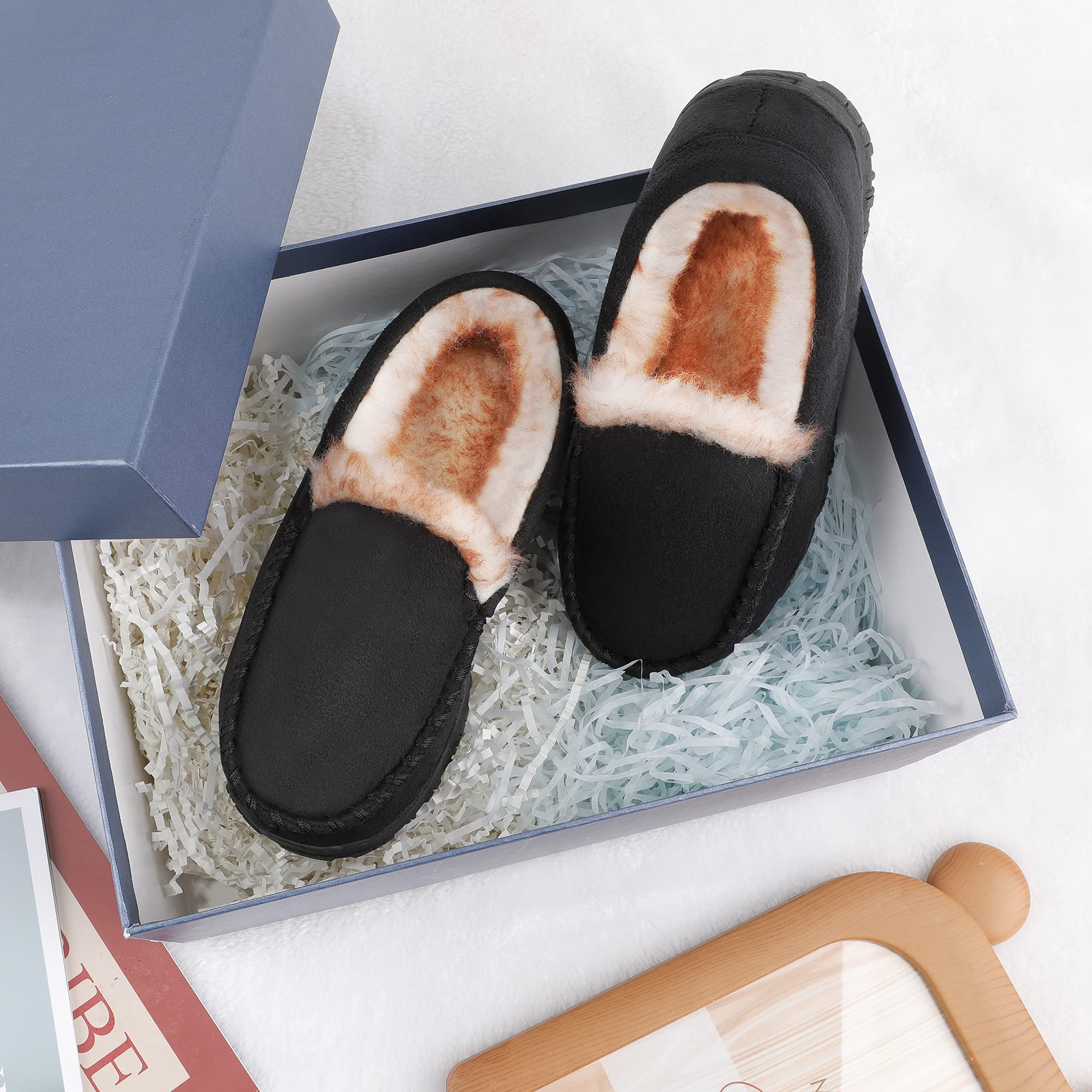 **Kids Memory Foam Moccasin Slippers for Boys & Girls - Non-Slip Indoor/Outdoor House Shoes for Playtime, School & Home Comfort**