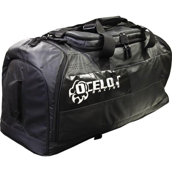 Ocelot Pro Gear Duffle Bag - Heavy Duty Travel Duffel for Camping, Gym & Motorcycle | Water-Resistant Black Duffle for Men & Women | Perfect for Weekend Getaways, Workouts & Adventure Travel
