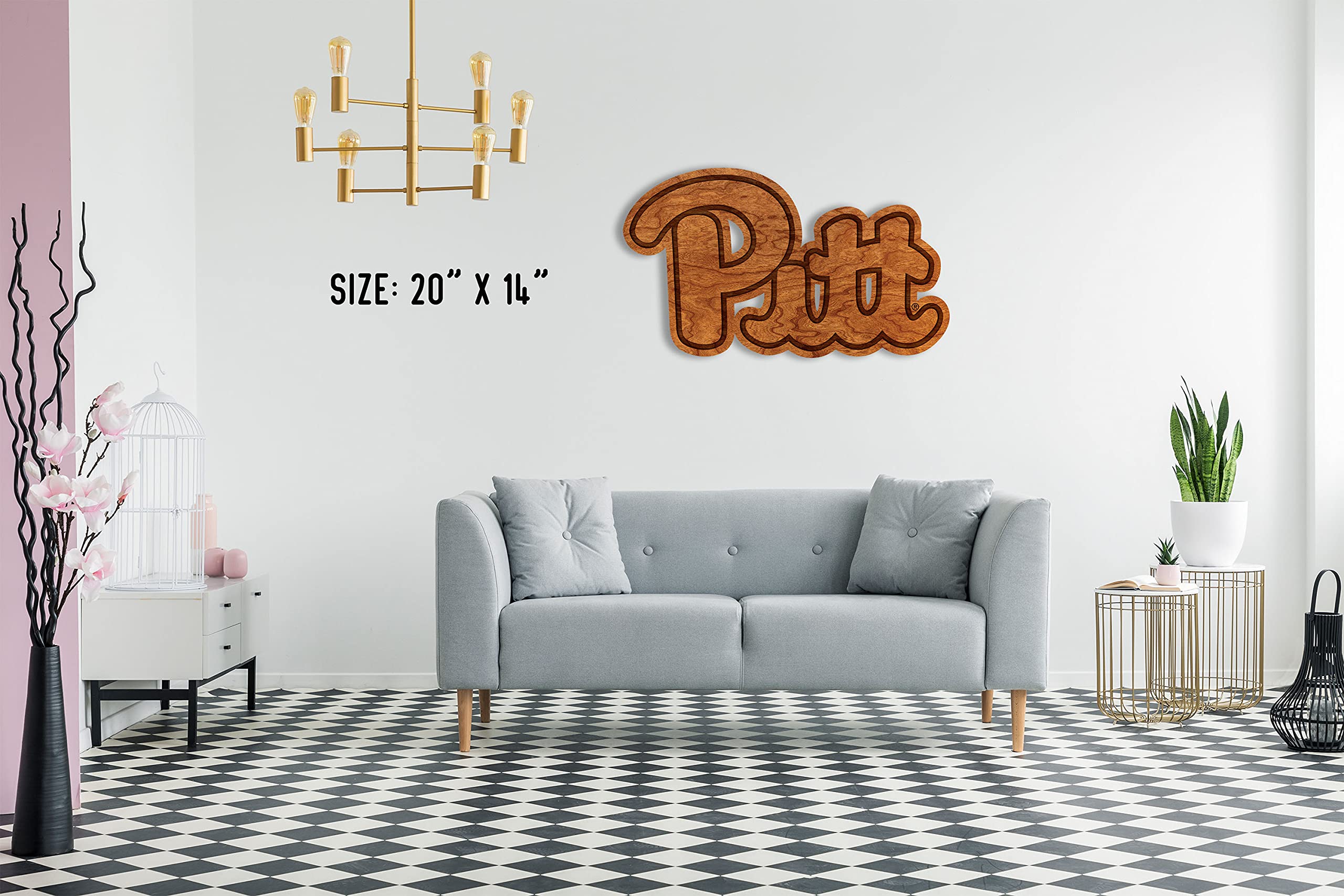 Officially Licensed NCAA Collegiate Wooden Wall Hanging - Perfect for Dorm Room Decor, Game Day Party, and Home Office Display