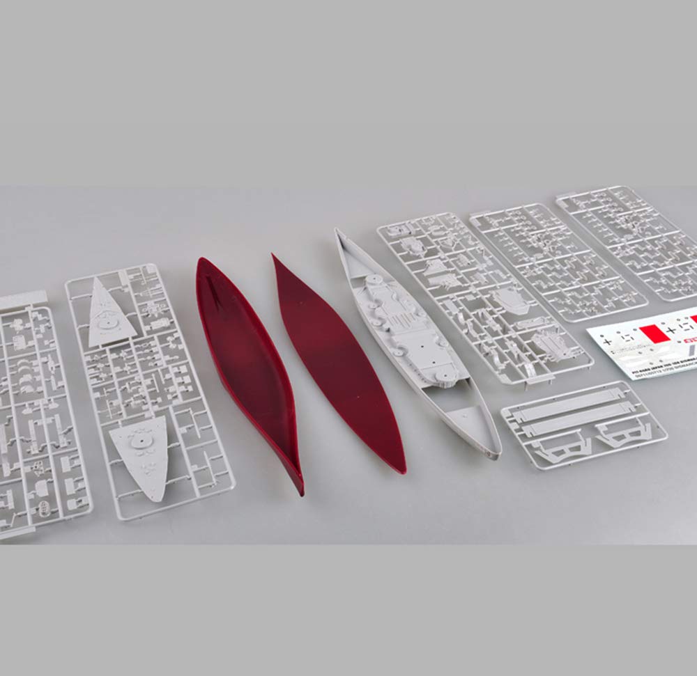 1/700 Scale Germany KM Bismarck Battleship Plastic Model Kit - 14.1